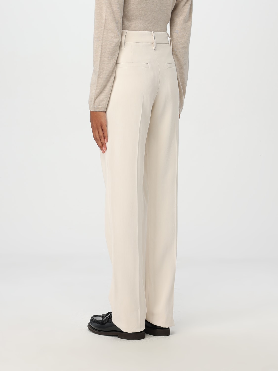 BRUNELLO CUCINELLI PANTS: Pants woman Brunello Cucinelli, Ivory - Img 2