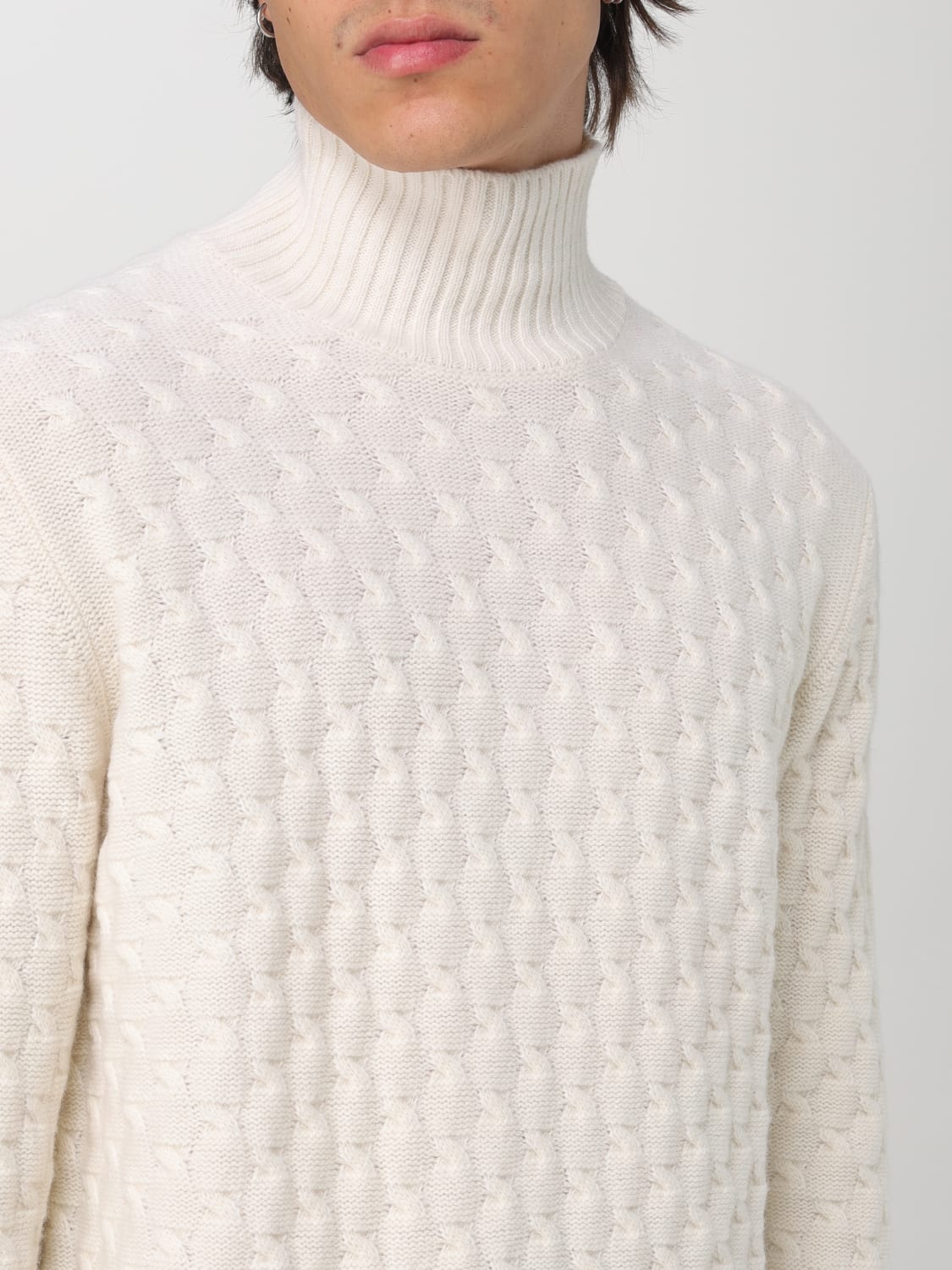 Tシャツ・カットソー PAOLO PECORA Men Sweater L2A010F2008808 White White t-shirt PAOLO PECORA - Rione Fontana