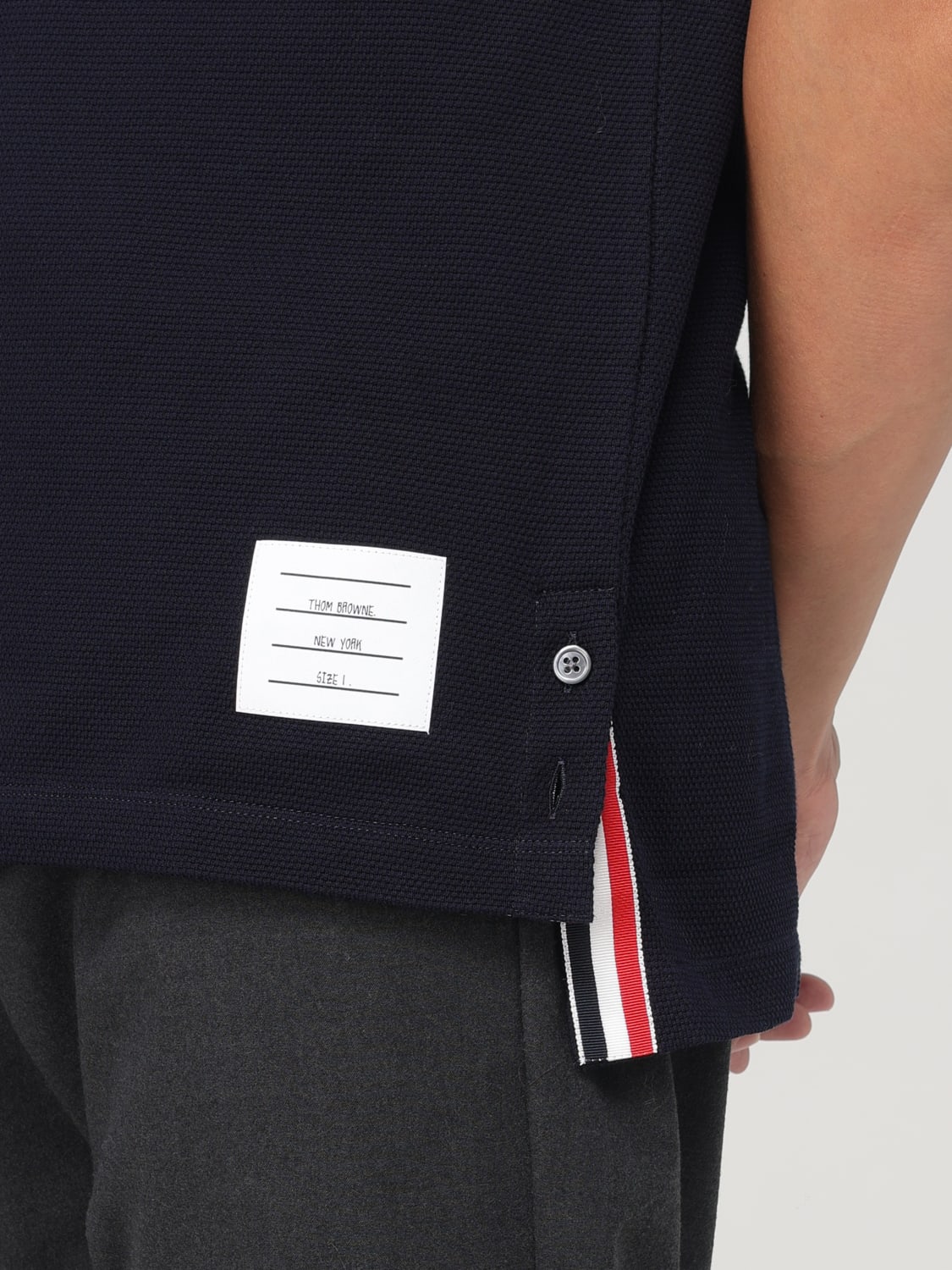 THOM BROWNE POLO SHIRT: T-shirt men Thom Browne, Blue - Img 5