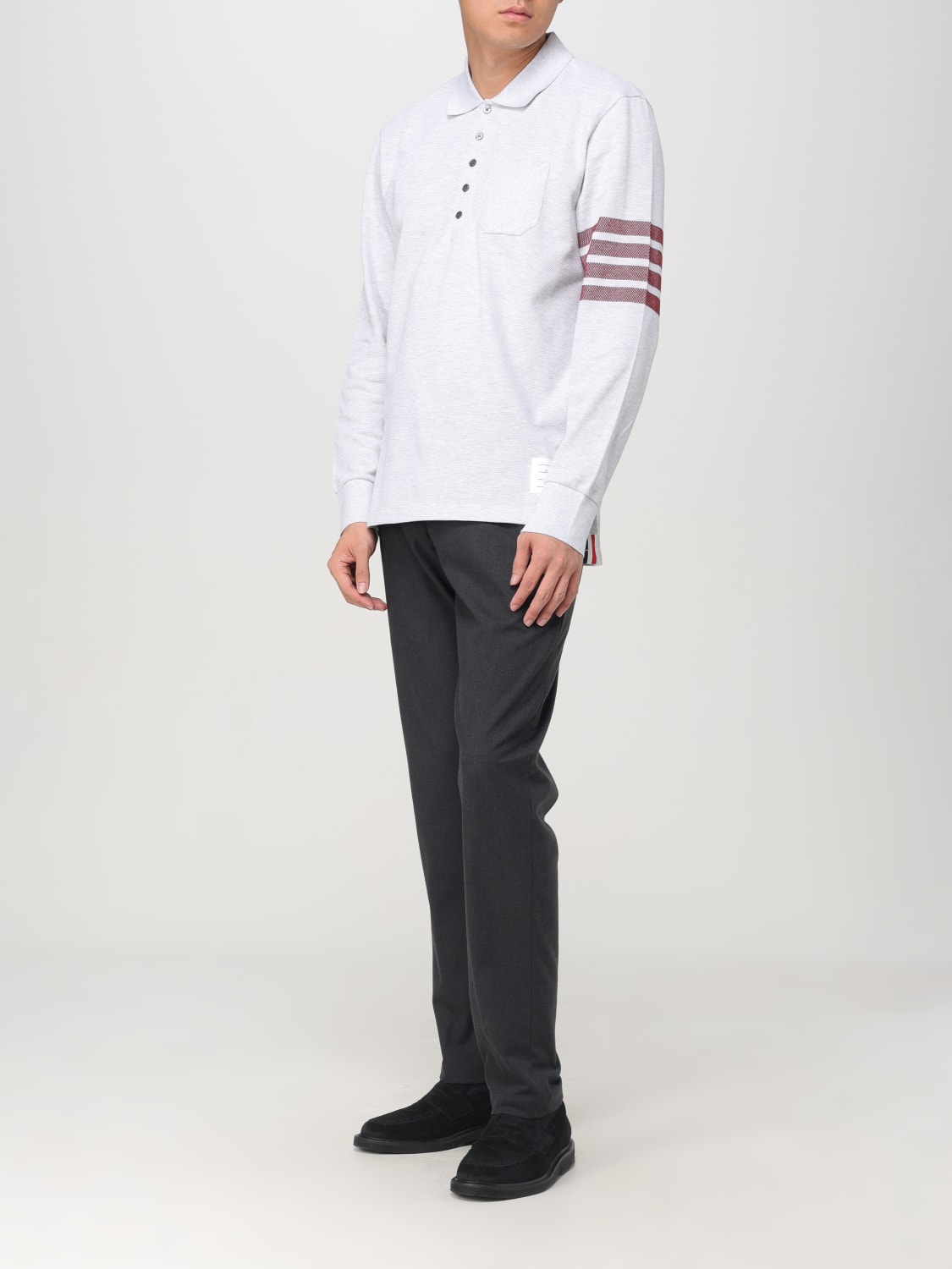 THOM BROWNE POLO SHIRT: T-shirt men Thom Browne, Grey - Img 2