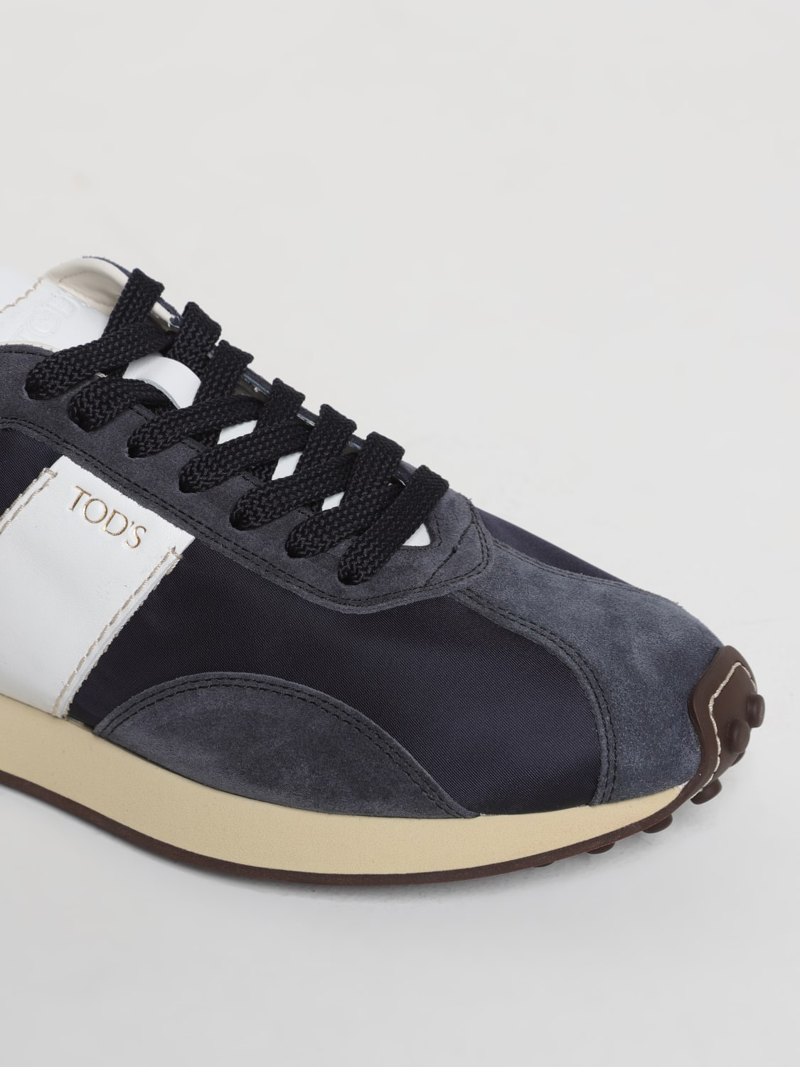 TOD'S SNEAKERS: Sneakers Tod's in pelle e nylon , Blue - Img 4