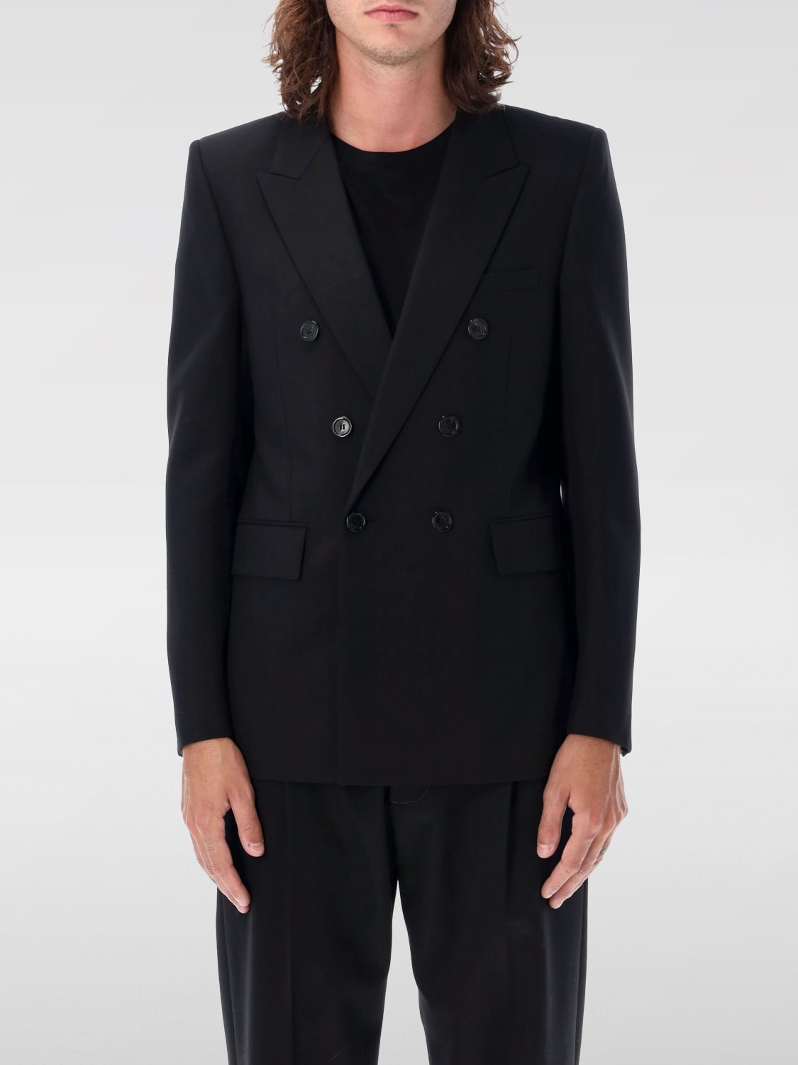 SAINT LAURENT BLAZER: Suit men Saint Laurent, Black - Img 1