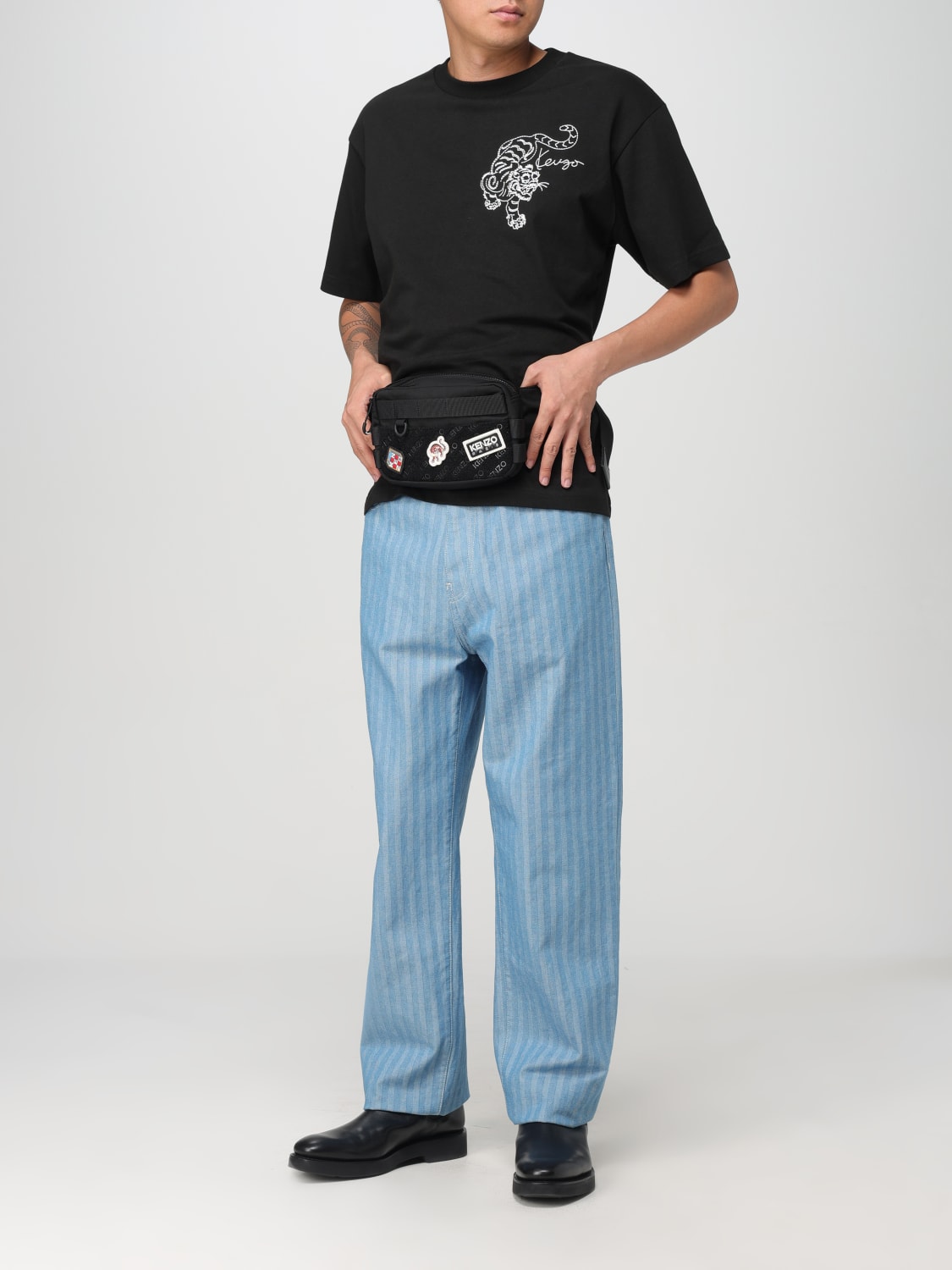 KENZO: Shoulder bag men - Black | Kenzo belt bag FE65SA218F20