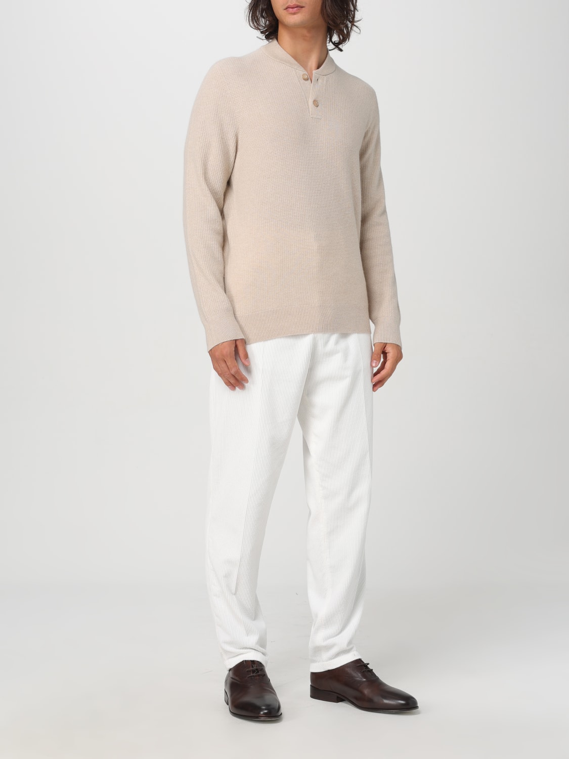 BRUNELLO CUCINELLI SWEATER: Sweater men Brunello Cucinelli, Beige - Img 2