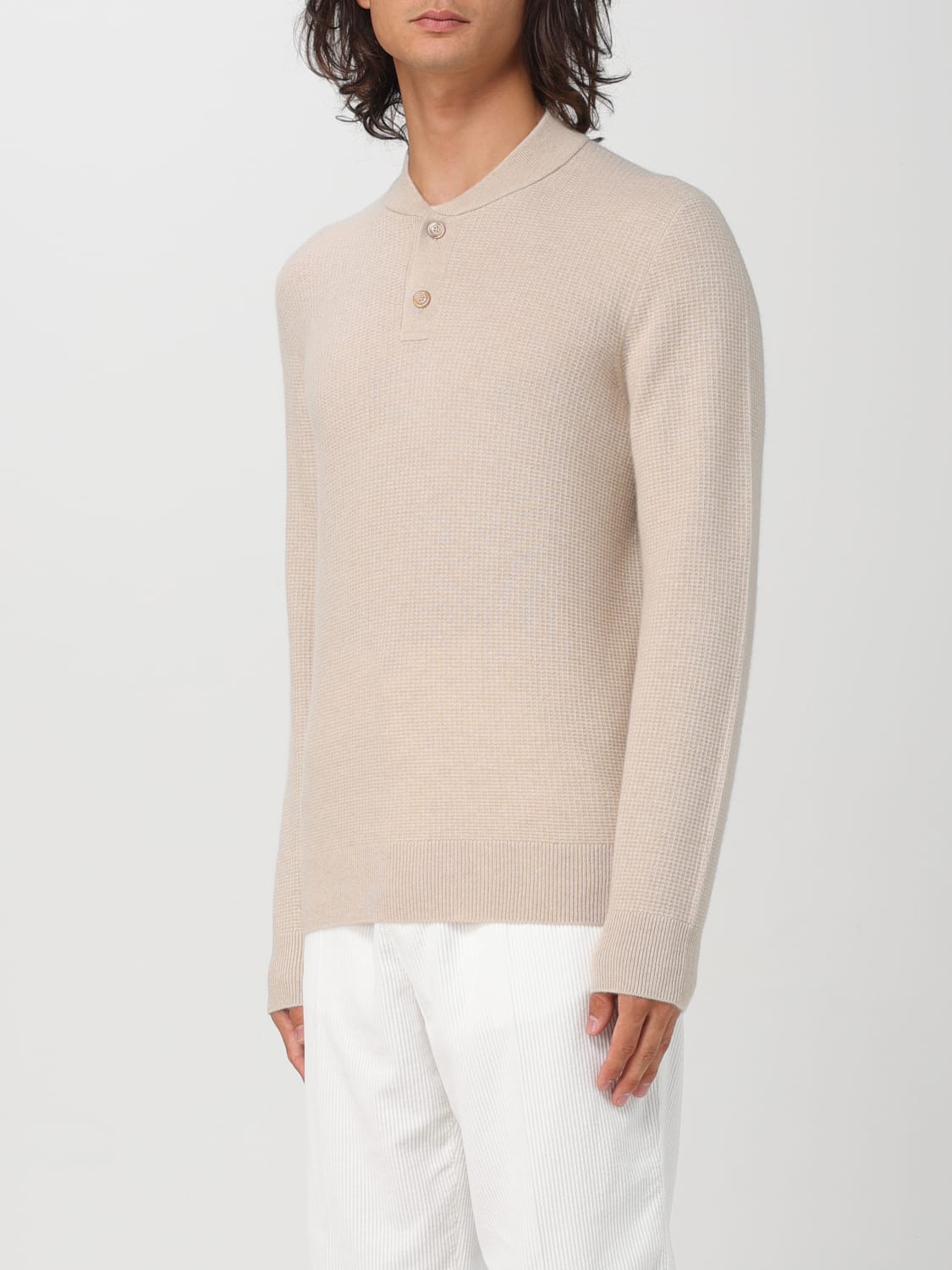 BRUNELLO CUCINELLI SWEATER: Sweater men Brunello Cucinelli, Beige - Img 4