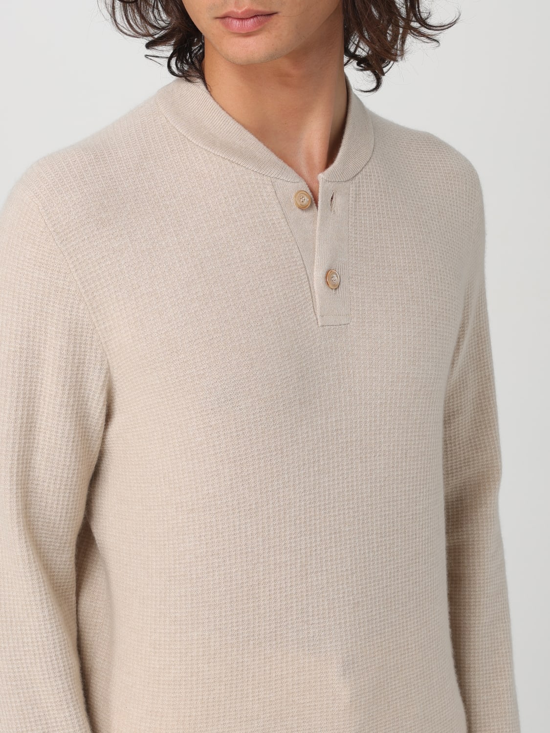 BRUNELLO CUCINELLI SWEATER: Sweater men Brunello Cucinelli, Beige - Img 5