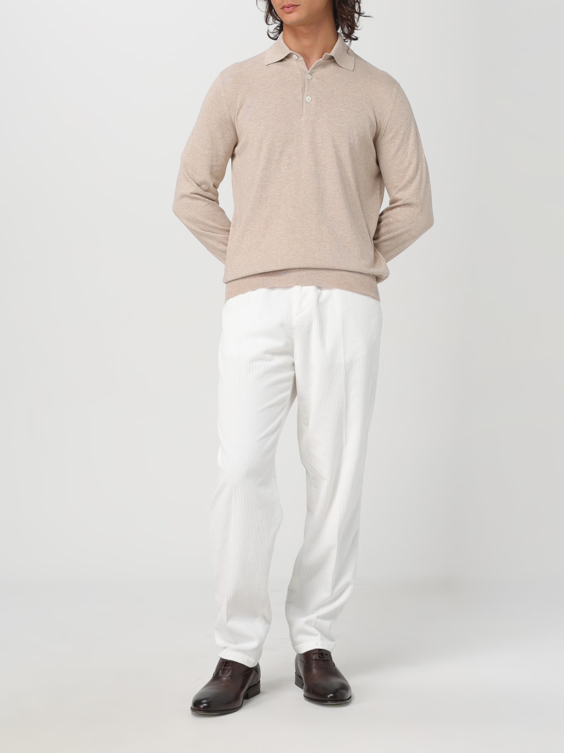 BRUNELLO CUCINELLI 裤子: 裤子 男士 Brunello Cucinelli, 白色 - Img 2