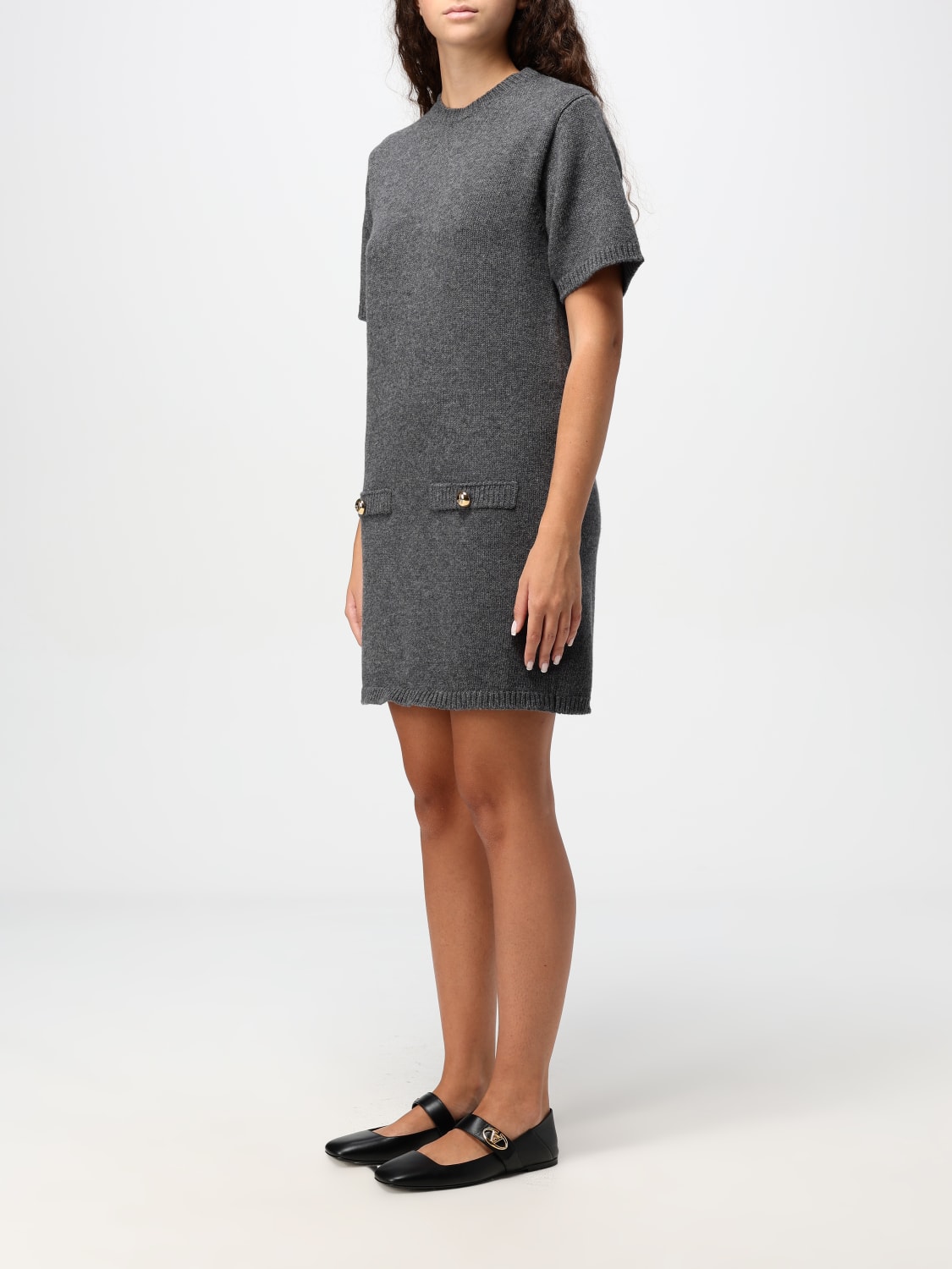 VALENTINO DRESS: Sweatshirt woman Valentino, Grey - Img 3