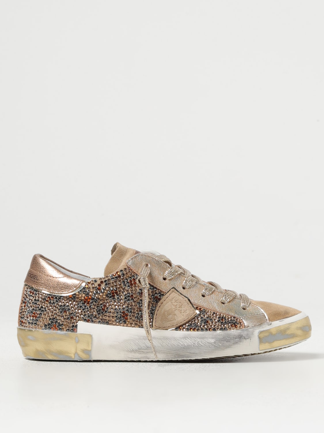 Giglio Sneakers PRLD Philippe Model in pelle con strass multicolor