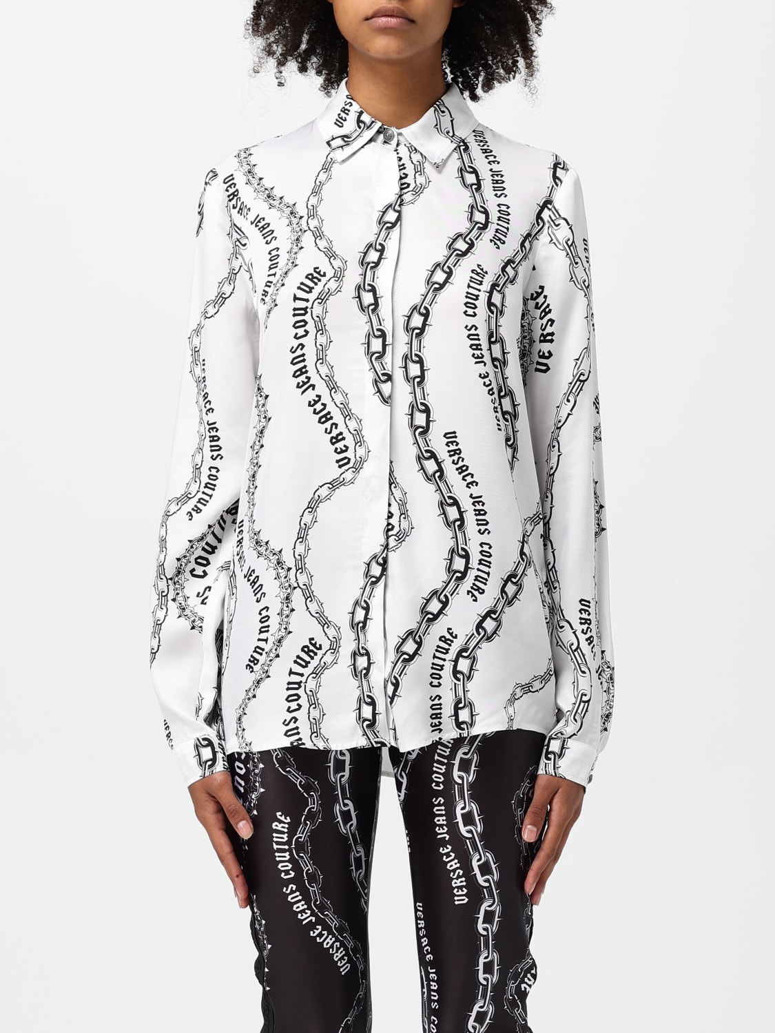 VERSACE JEANS COUTURE SHIRT: Shirt woman Versace Jeans Couture, White - Img 1