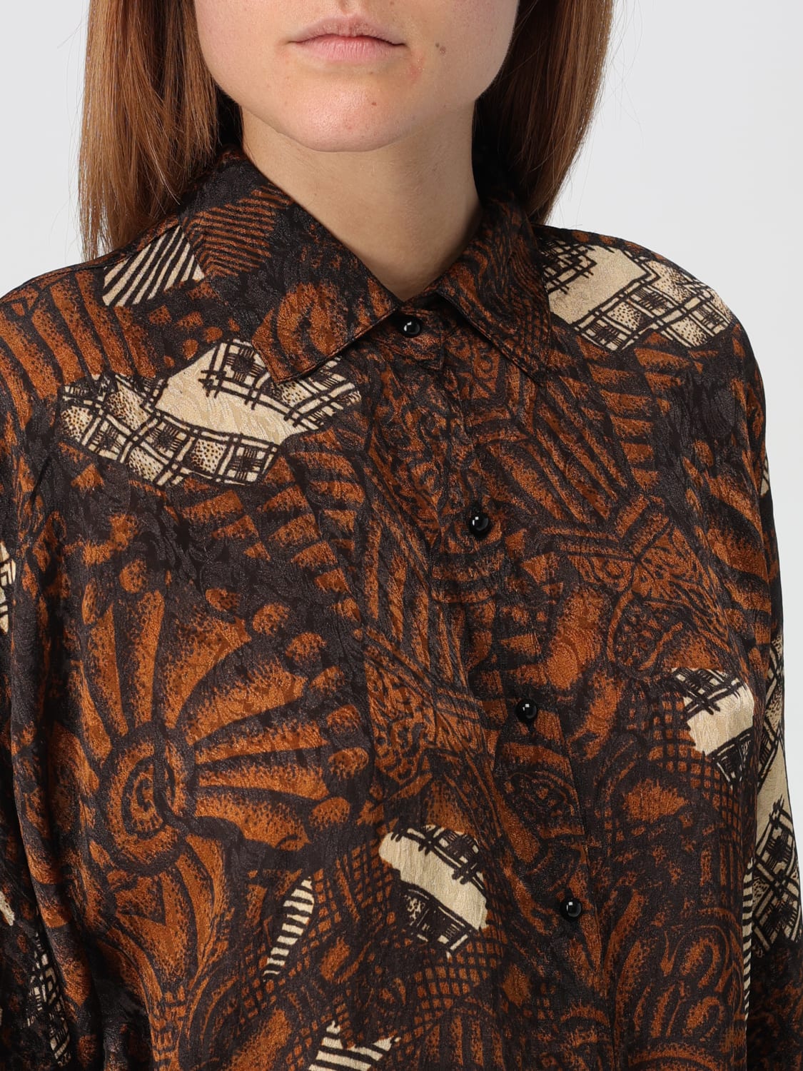 MES DEMOISELLES SHIRT: Shirt woman Mes Demoiselles, Brown - Img 4