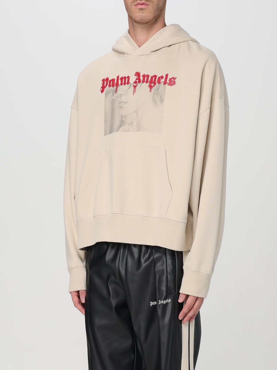 PALM ANGELS SWEATSHIRT: Sweatshirt men Palm Angels, Beige - Img 4