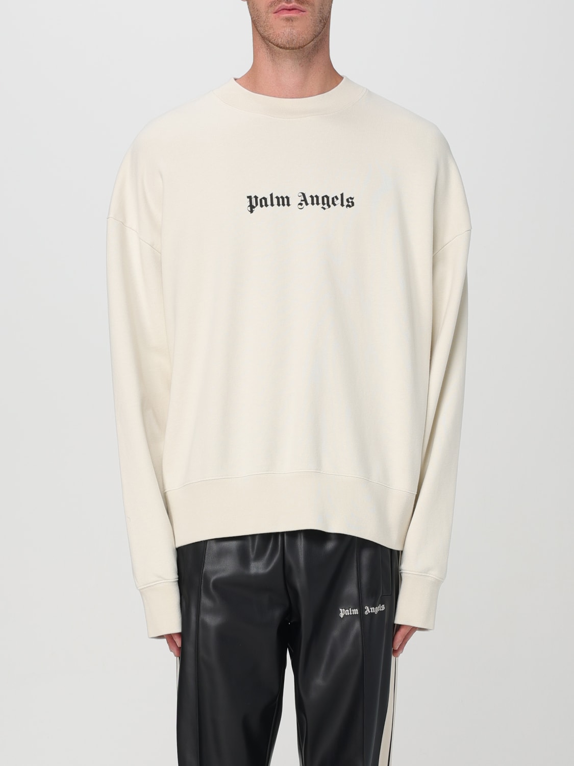 PALM ANGELS SWEATSHIRT: Sweatshirt men Palm Angels, Yellow Cream - Img 1