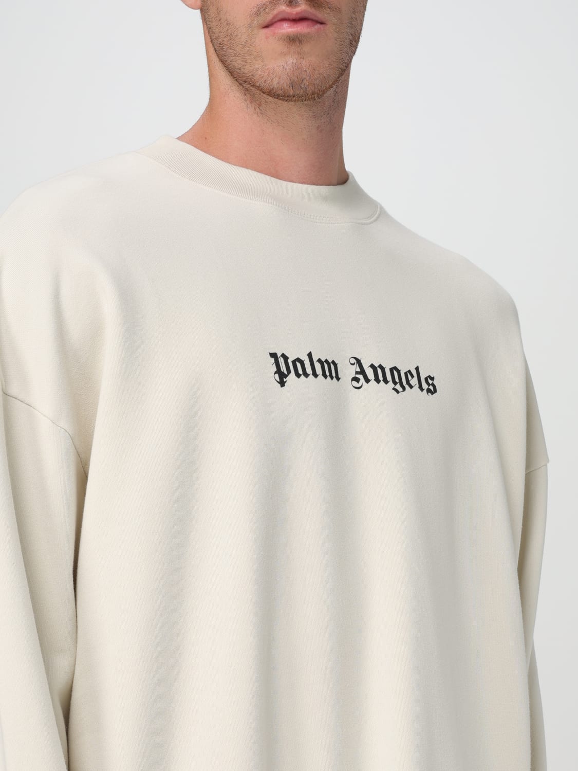 PALM ANGELS SWEATSHIRT: Sweatshirt men Palm Angels, Yellow Cream - Img 5