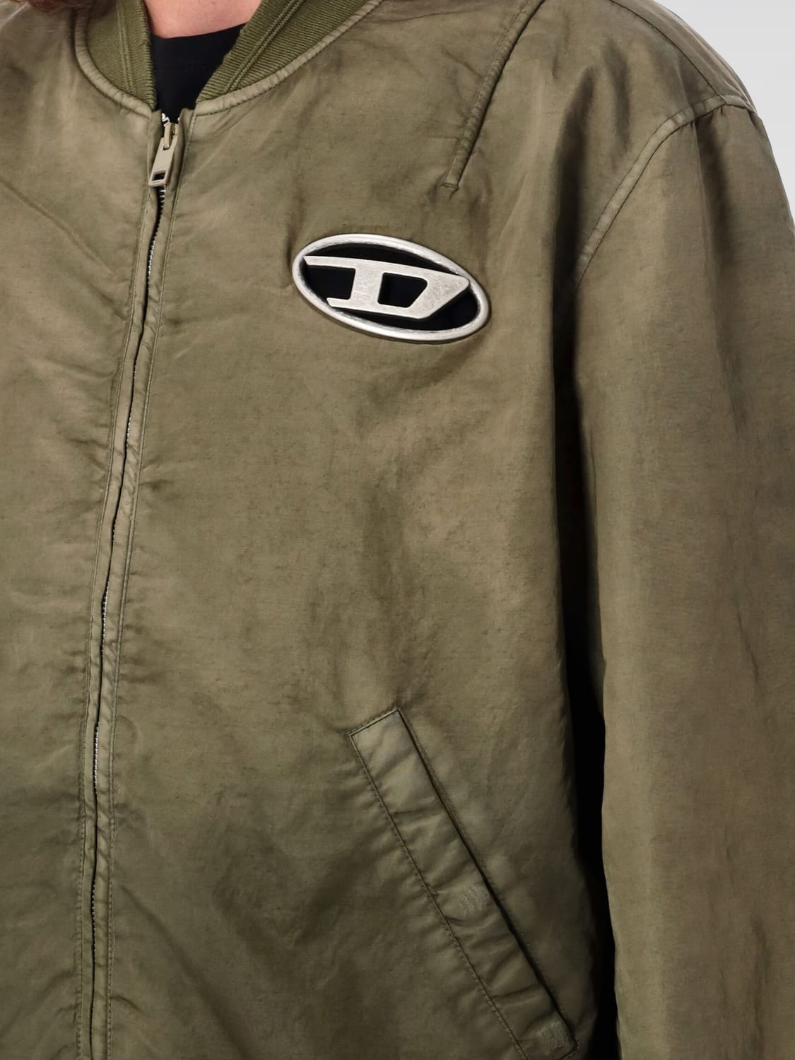 DIESEL JACKET: Diesel men's bomber jacket, Green - Img 3