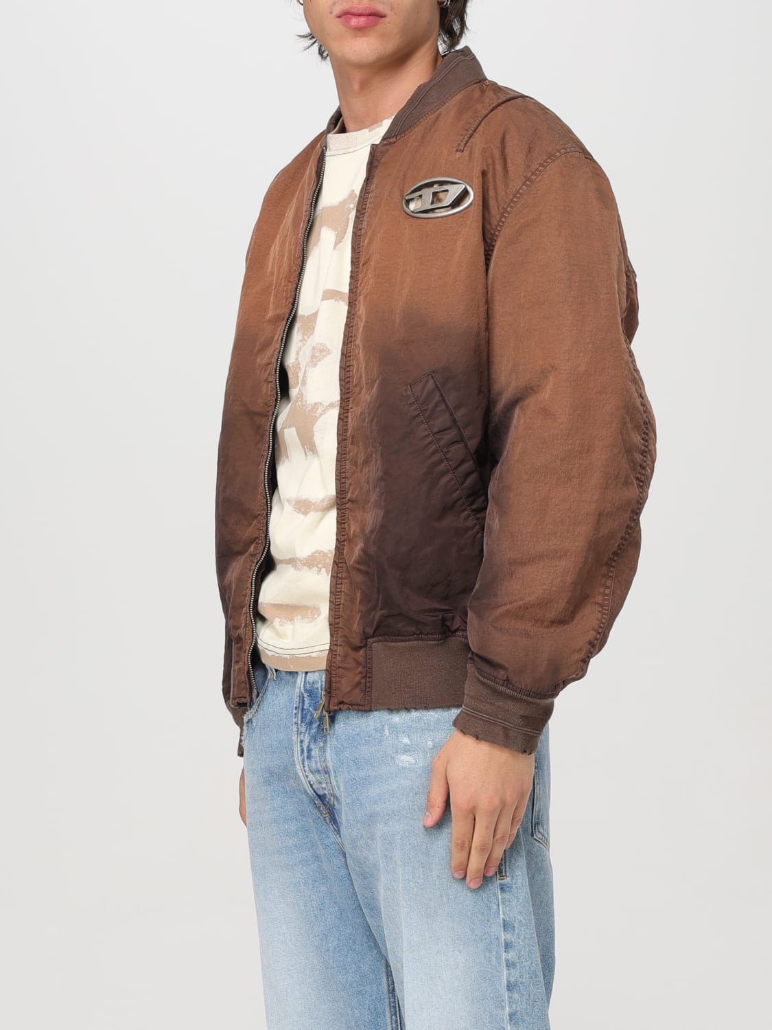 DIESEL JACKET: Diesel men's bomber jacket, Brown - Img 4