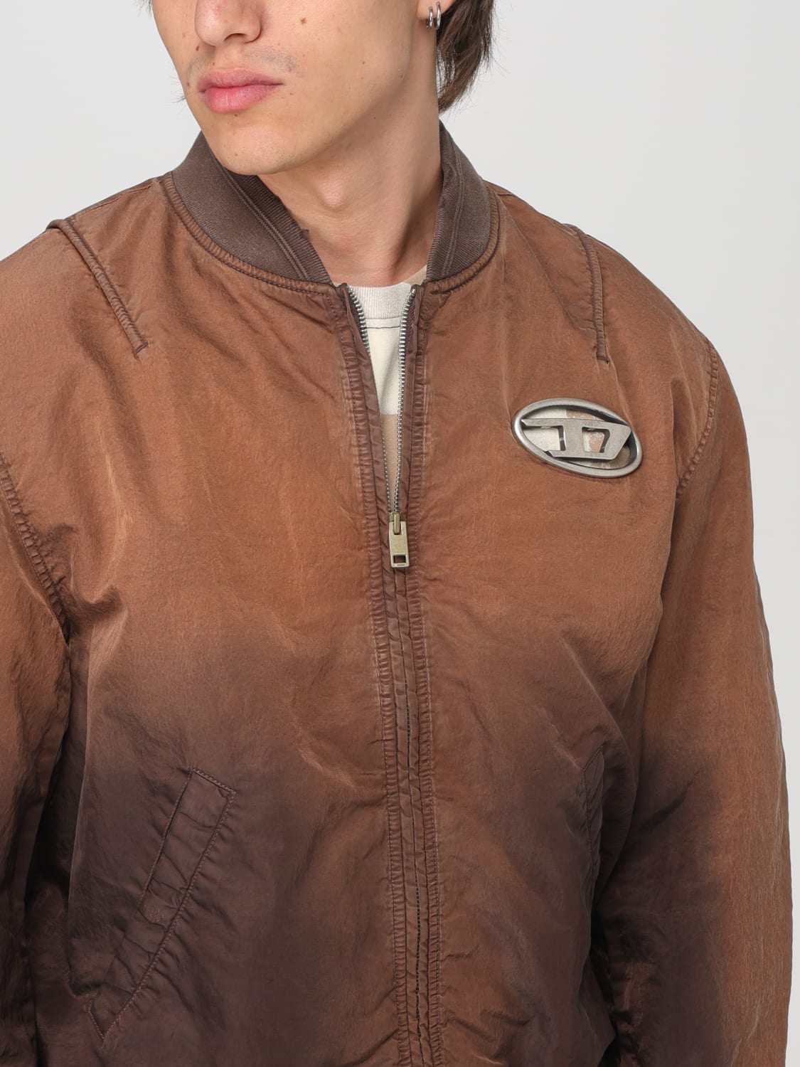 DIESEL JACKET: Diesel men's bomber jacket, Brown - Img 5