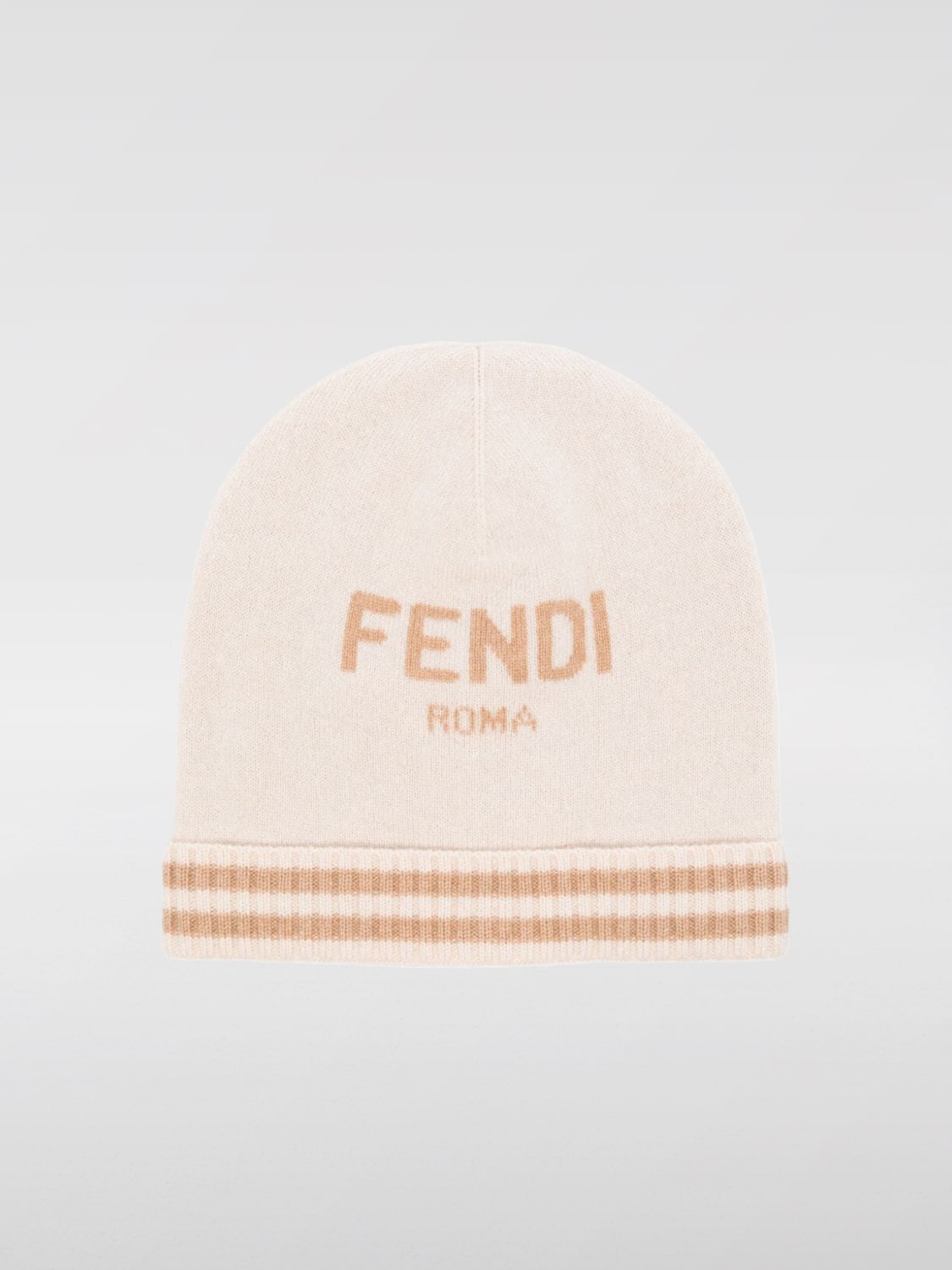 FENDI HAT: Hat kids Fendi, Beige - Img 1