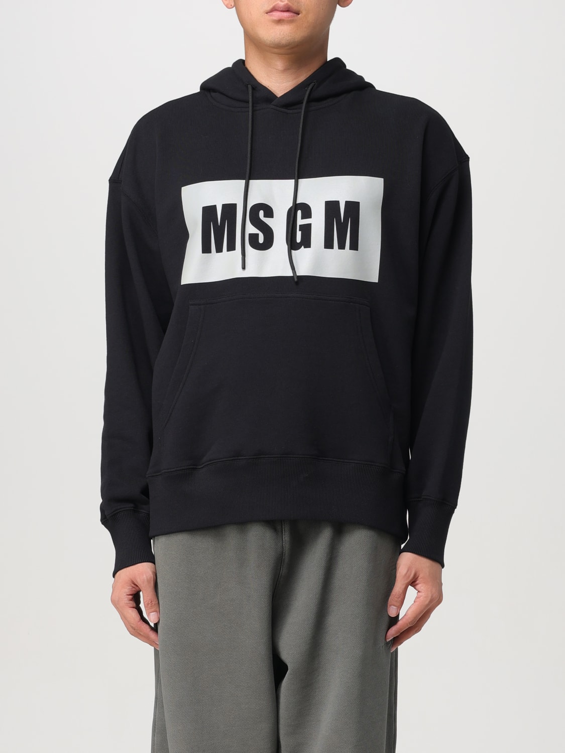 MSGM 스웨트셔츠: 스웨트셔츠 남성 MSGM, 블랙 - Img 1