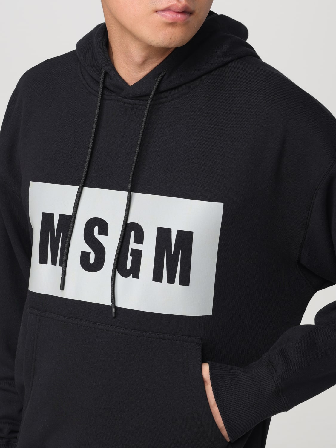 MSGM 스웨트셔츠: 스웨트셔츠 남성 MSGM, 블랙 - Img 3