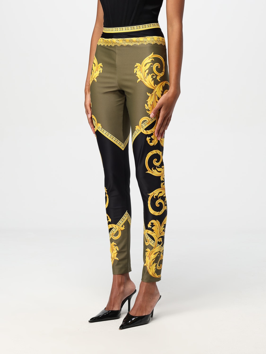 VERSACE PANTALON: Pantalon femme Versace, Noir - Img 4