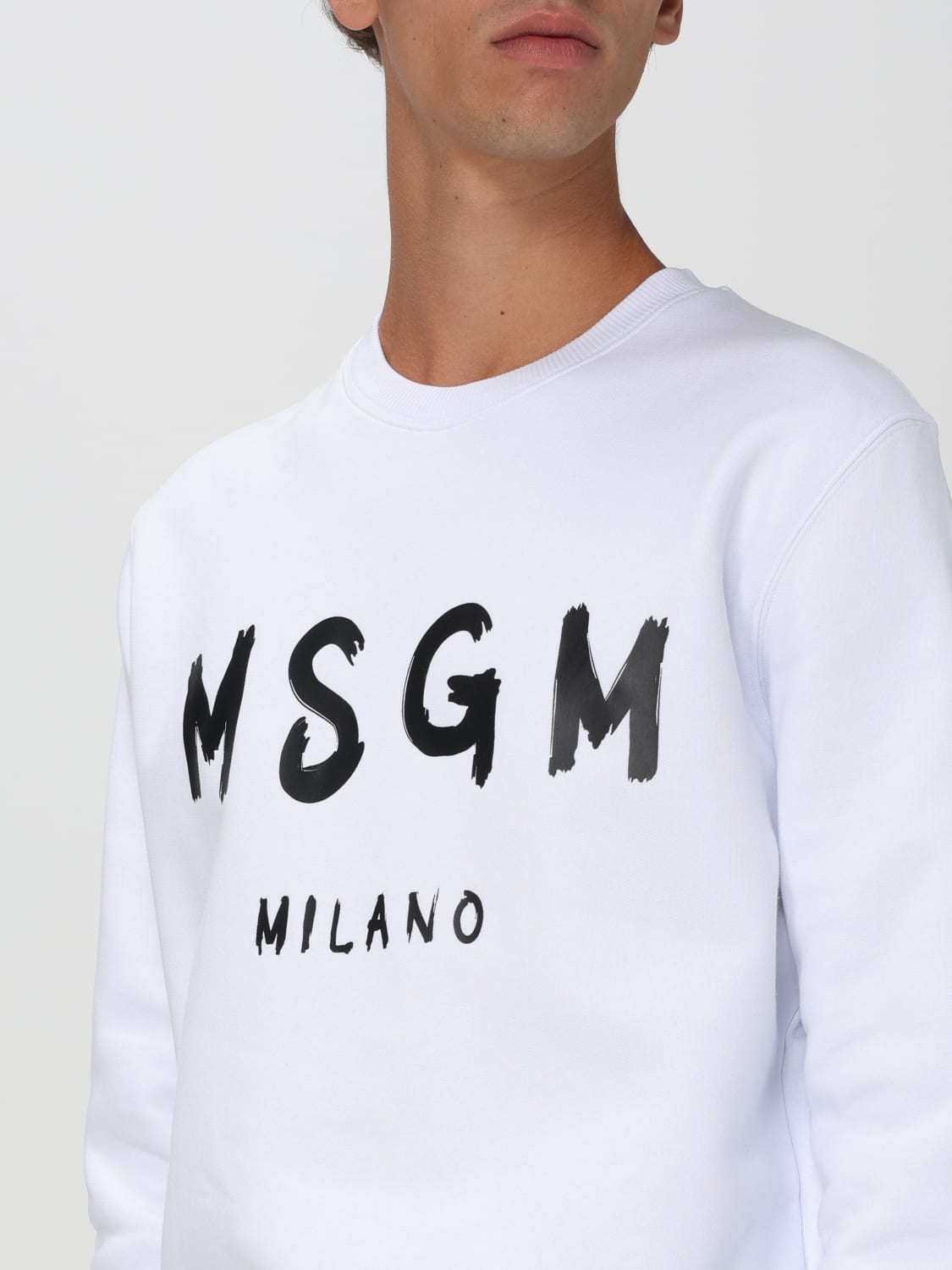 MSGM 스웨트셔츠: 스웨터 남성 MSGM, 화이트 - Img 3