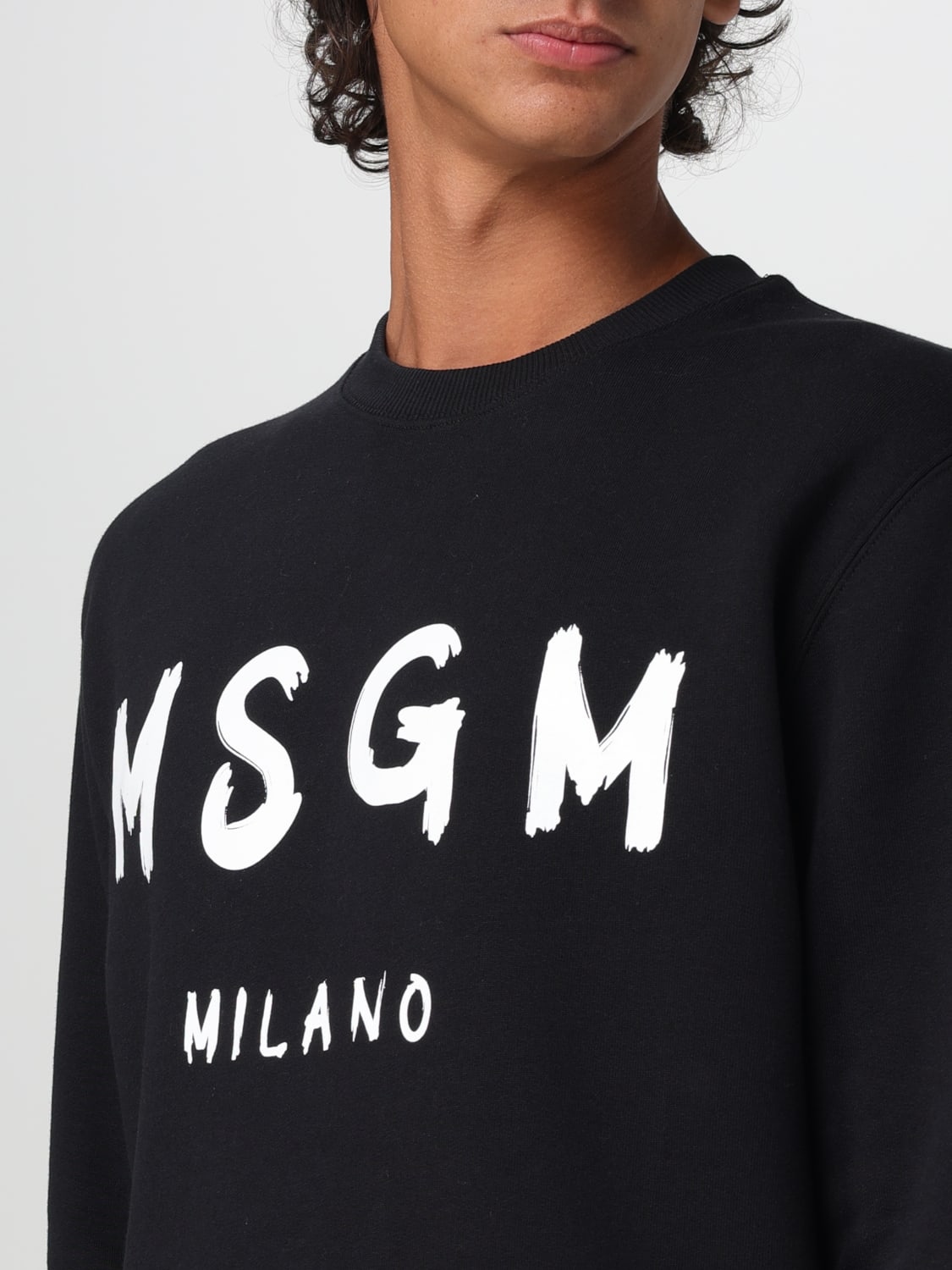 MSGM SWEATSHIRT: Sweater men MSGM, Black - Img 3
