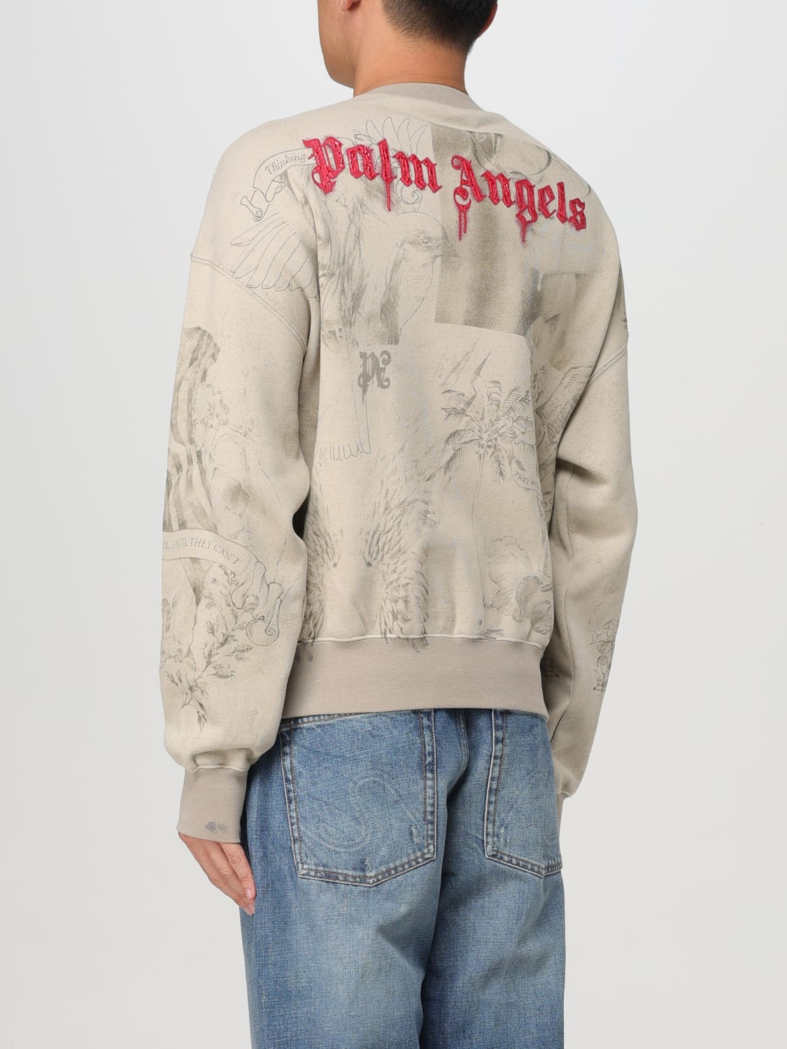 PALM ANGELS SWEATSHIRT: Sweatshirt men Palm Angels, White - Img 3