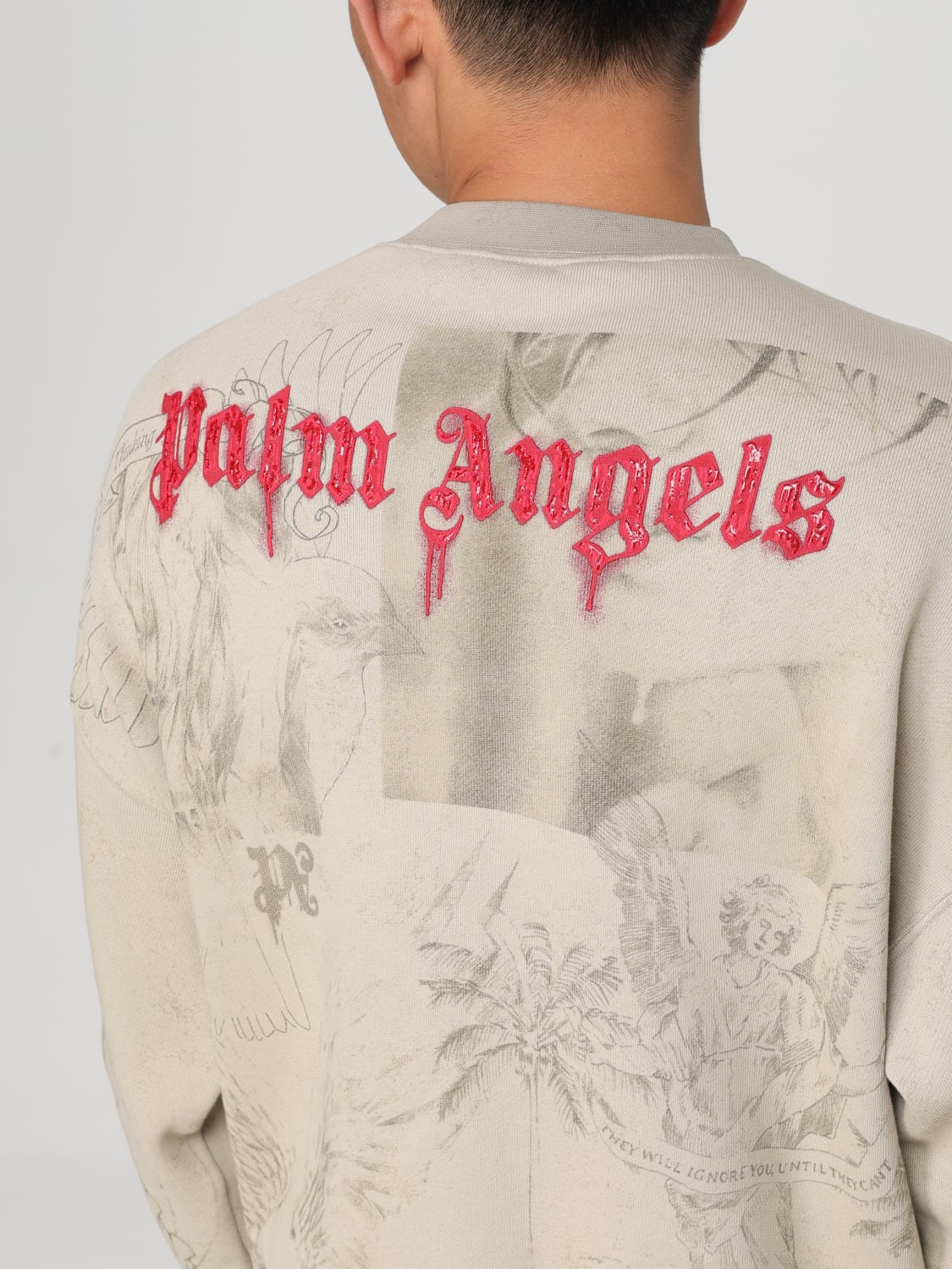 PALM ANGELS SWEATSHIRT: Sweatshirt men Palm Angels, White - Img 5