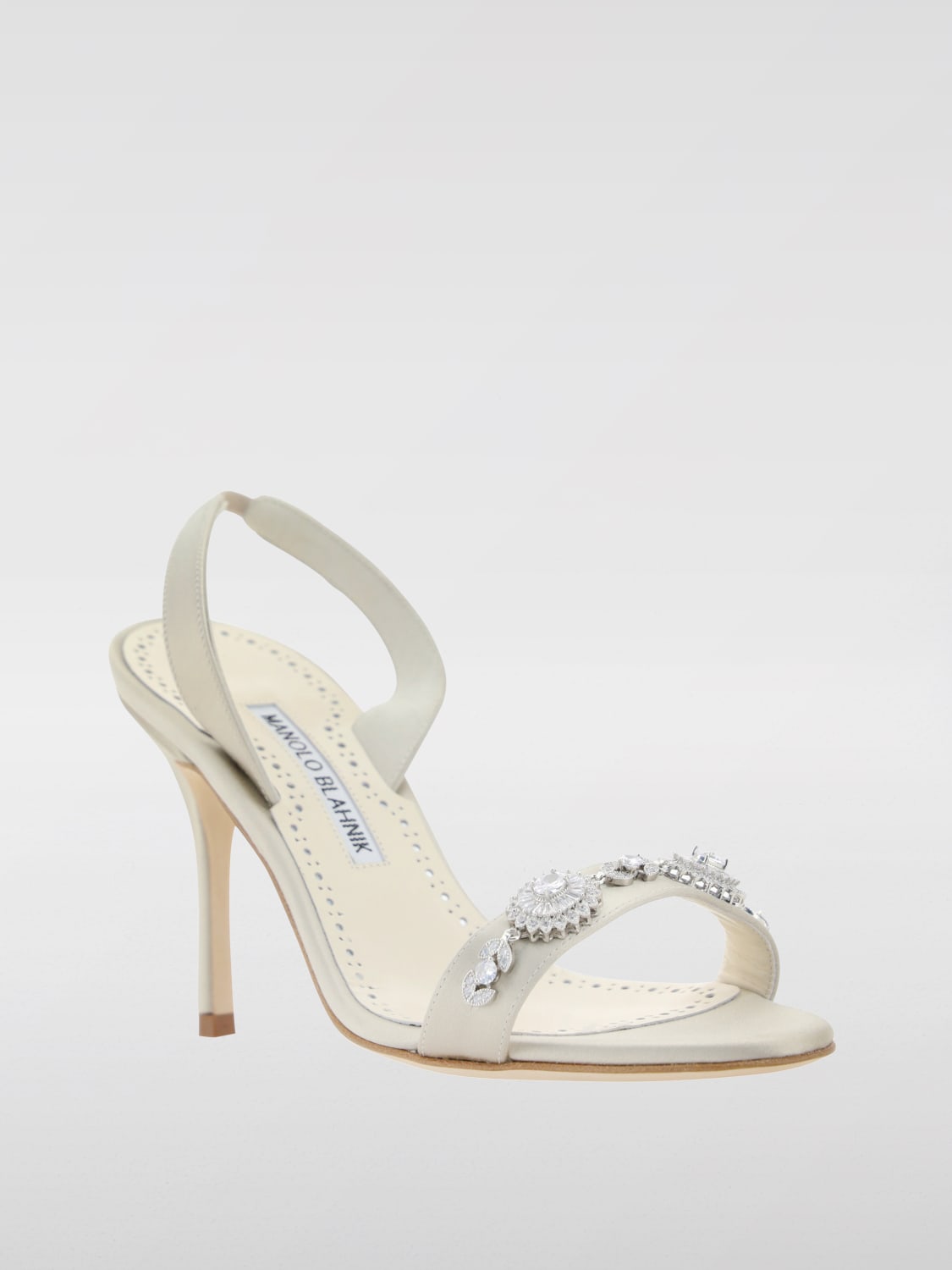 MANOLO BLAHNIK HEELED SANDALS: Heeled sandals woman Manolo Blahnik, White - Img 2