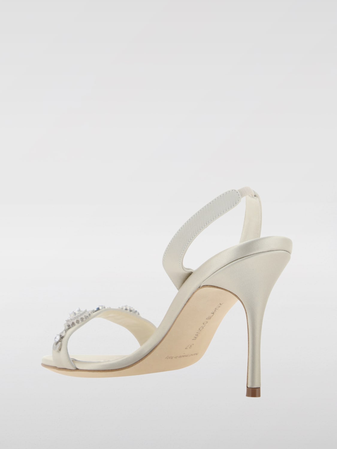 MANOLO BLAHNIK HEELED SANDALS: Heeled sandals woman Manolo Blahnik, White - Img 3