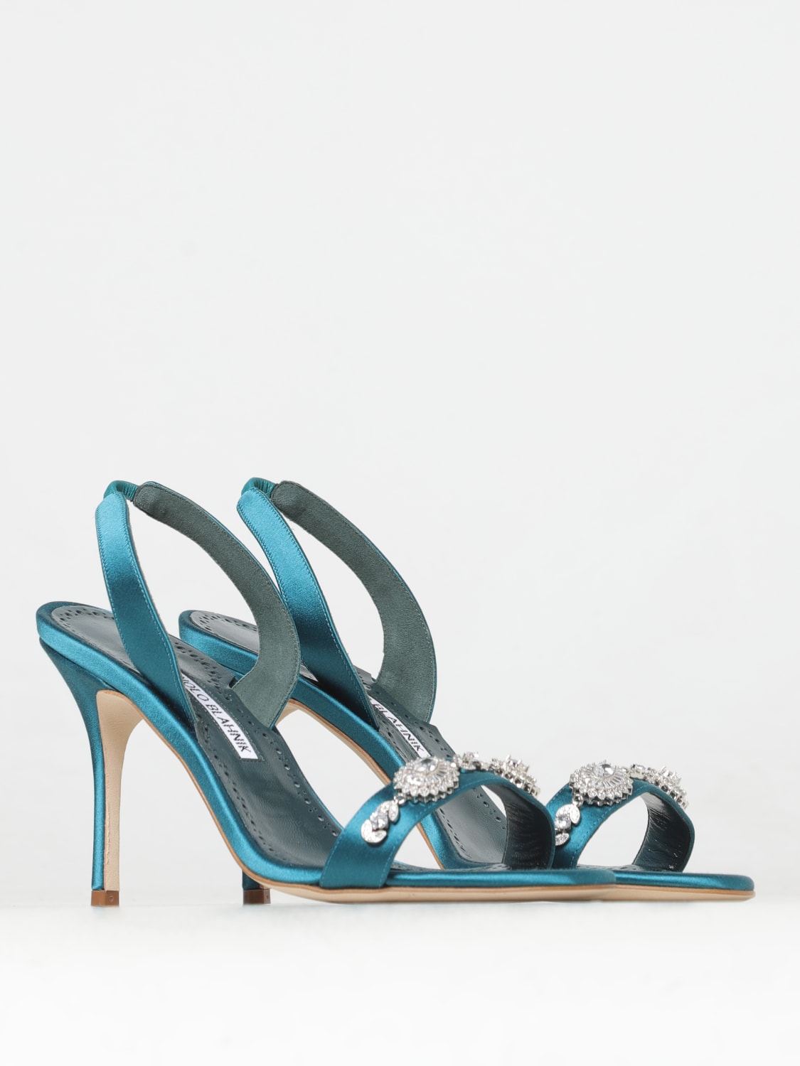 MANOLO BLAHNIK HEELED SANDALS: Heeled sandals woman Manolo Blahnik, Green - Img 2