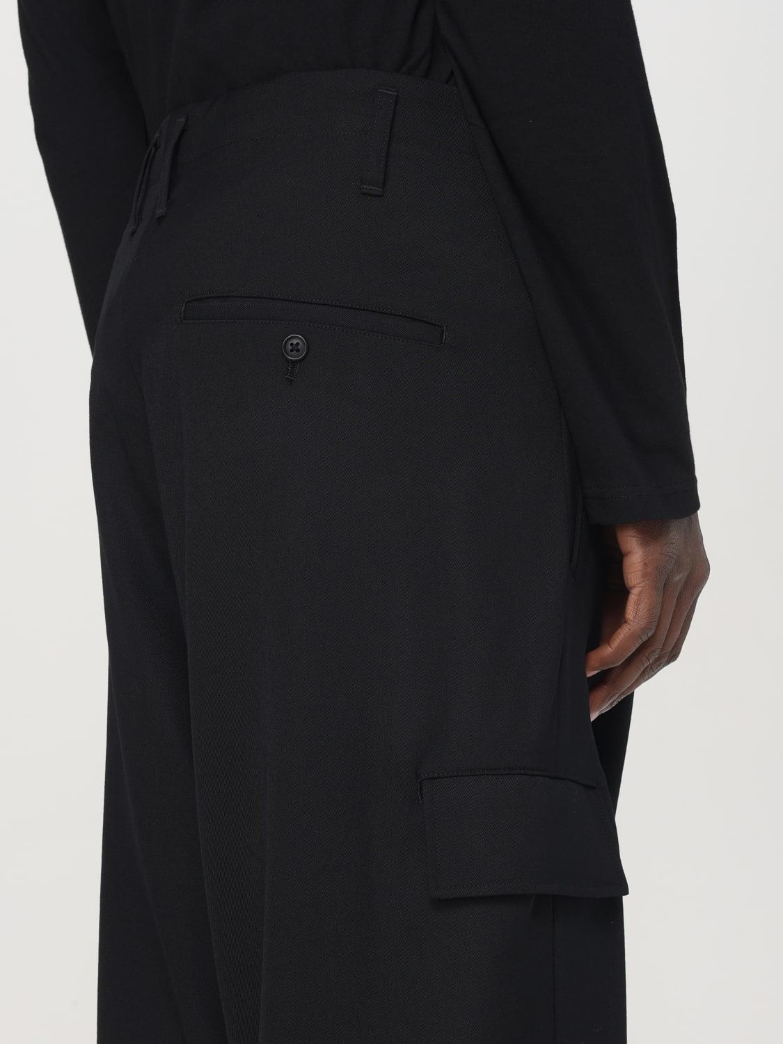 YOHJI YAMAMOTO: Pants men - Black | Yohji Yamamoto pants HOP72534