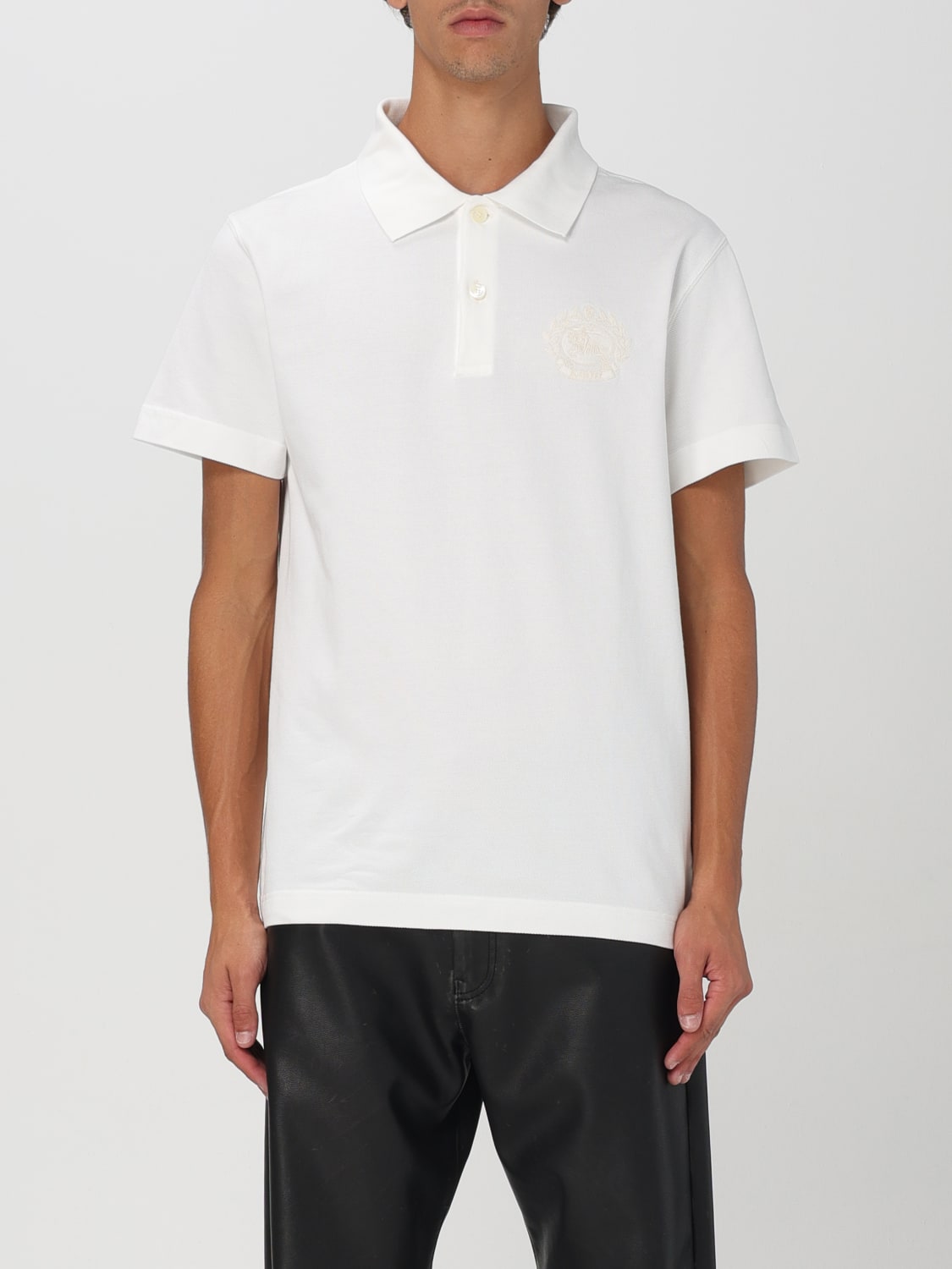 BURBERRY POLO SHIRT: Polo shirt men Burberry, White - Img 1