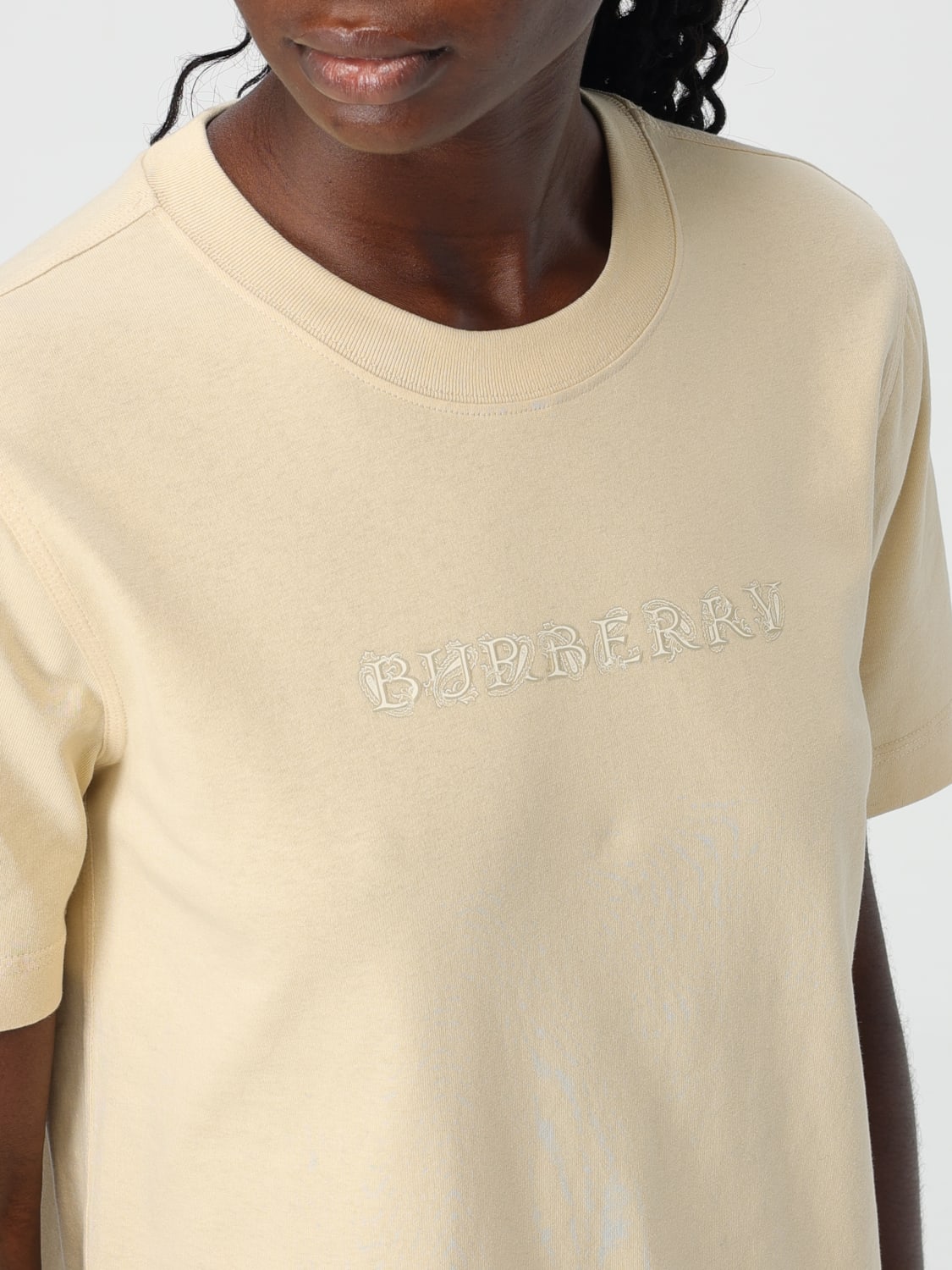 Tシャツ・カットソー BURBERRY Women Tunic Tops 6367635 8097925 C1490 Beige BURBERRY: T-shirt woman - Beige | Burberry t-shirt 8097925