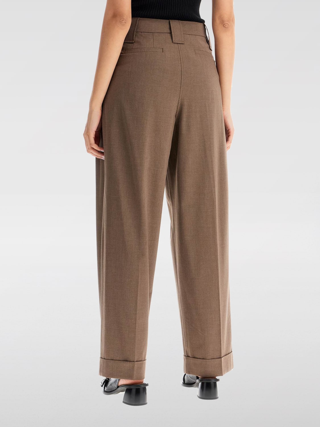 パンツ GANNI Women Trousers F9279886 Brown GANNI: Pants woman - Brown | Ganni pants F9279 online at