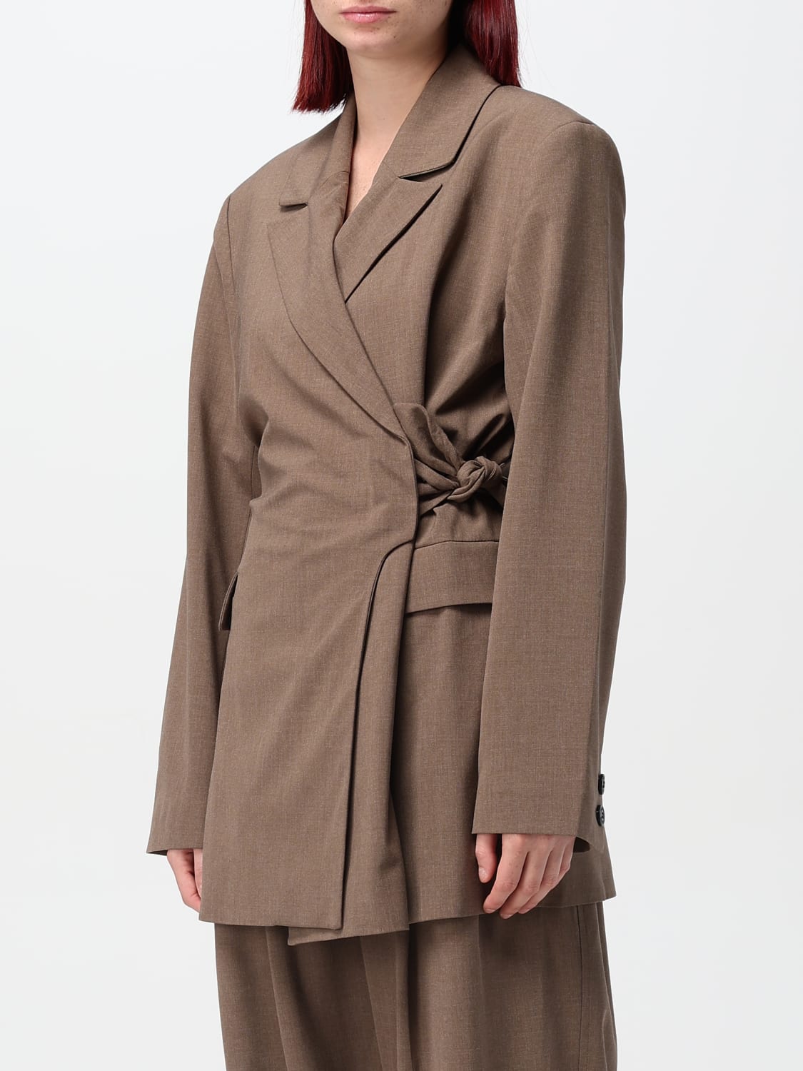 GANNI BLAZER: Blazer woman Ganni, Brown - Img 4