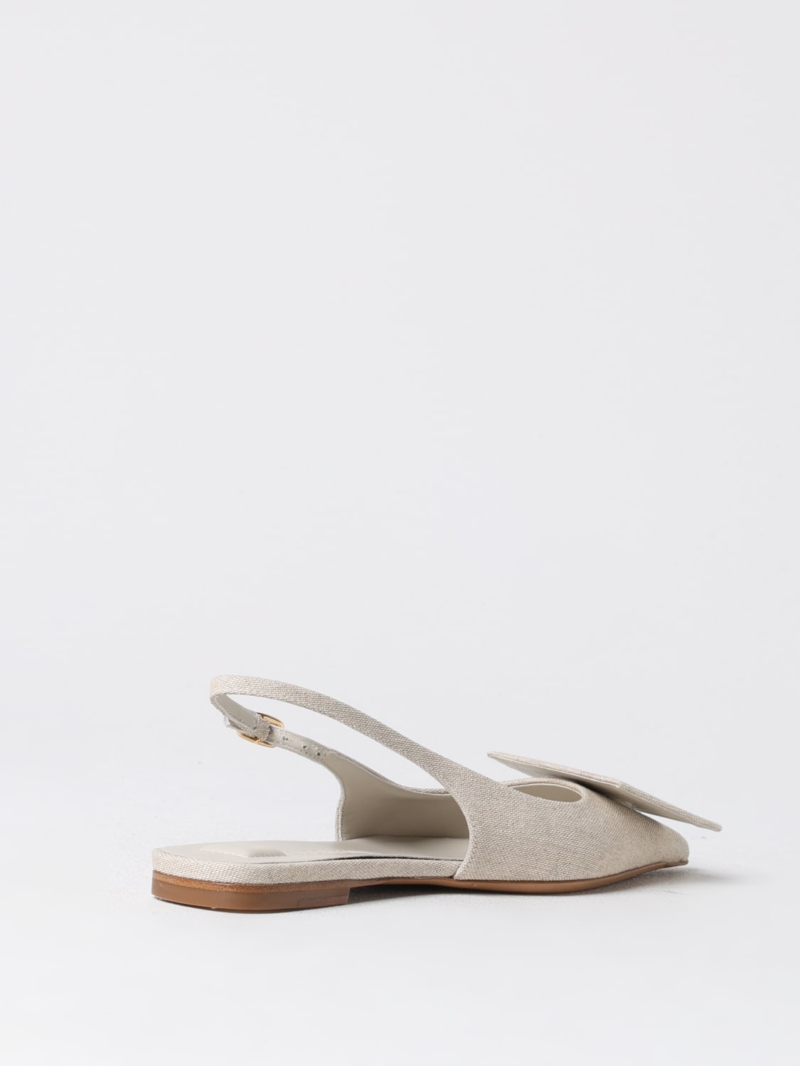 JACQUEMUS BALLERINES: Ballerines femme Jacquemus, Gris - Img 3