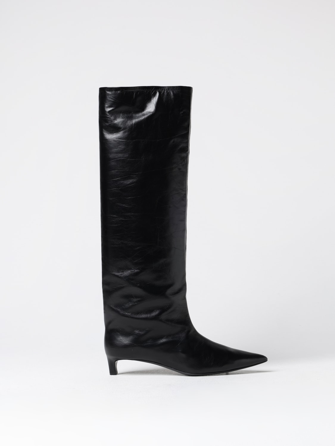 JIL SANDER FLAT ANKLE BOOTS: Flat ankle boots woman Jil Sander, Black - Img 1