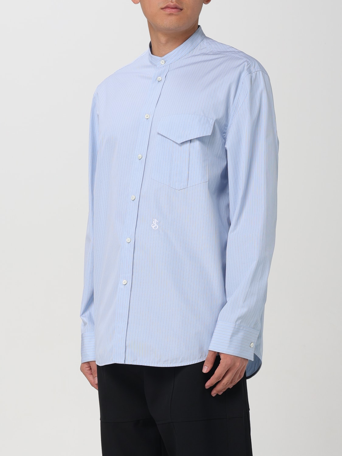 JIL SANDER CAMISA: Camisa hombre Jil Sander, Azul Oscuro - Img 4