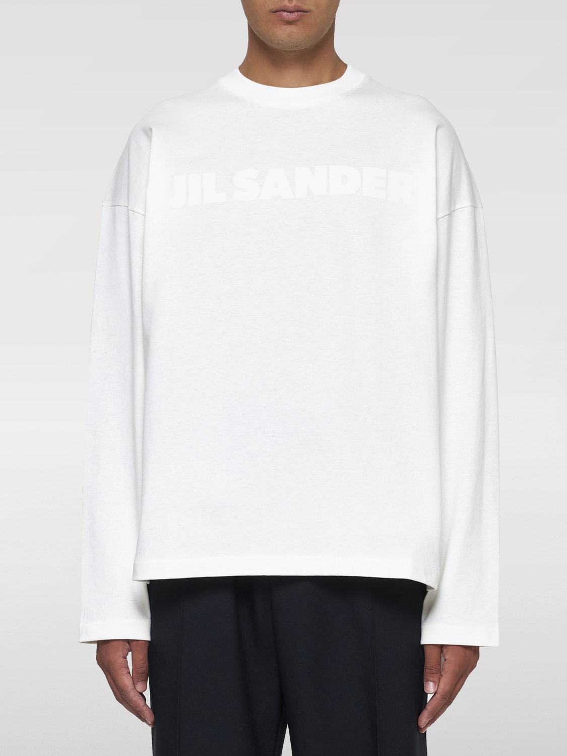 Jil Sander long-sleeve cotton t-shirt with logo