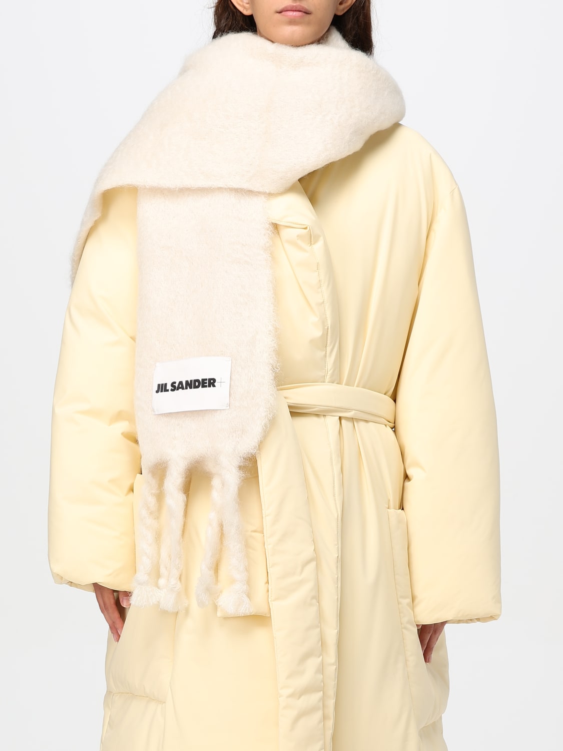 JIL SANDER 围巾: 丝巾 女士 Jil Sander, 白色 - Img 2