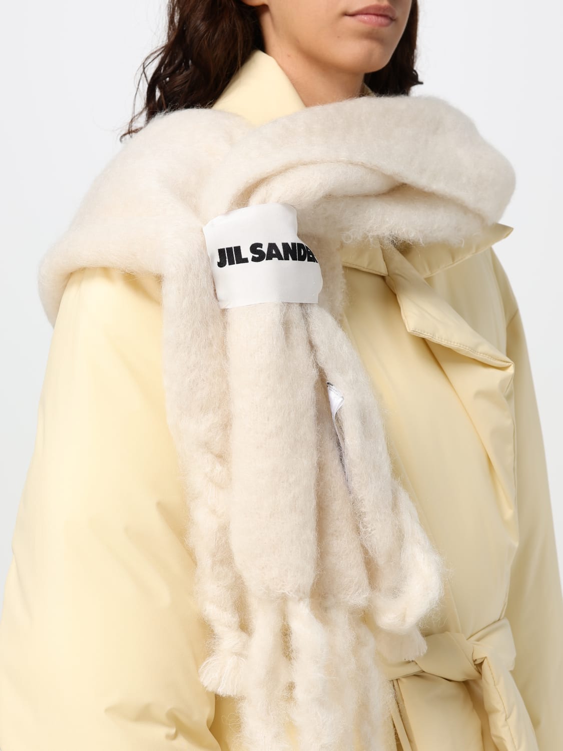 JIL SANDER 围巾: 丝巾 女士 Jil Sander, 白色 - Img 4