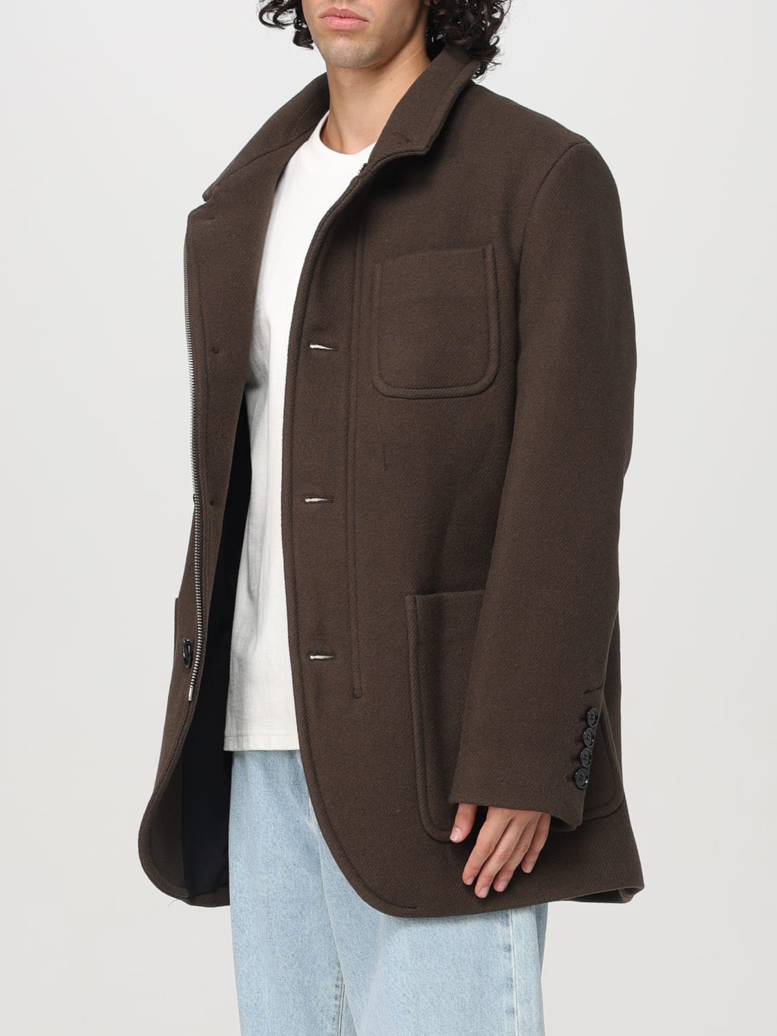 AMI PARIS COAT: Coat men Ami Paris, Brown - Img 3