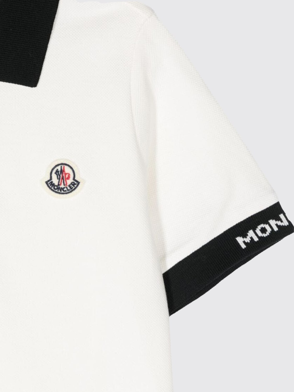 MONCLER 폴로 셔츠: 폴로 셔츠 남아 Moncler, 화이트 - Img 3