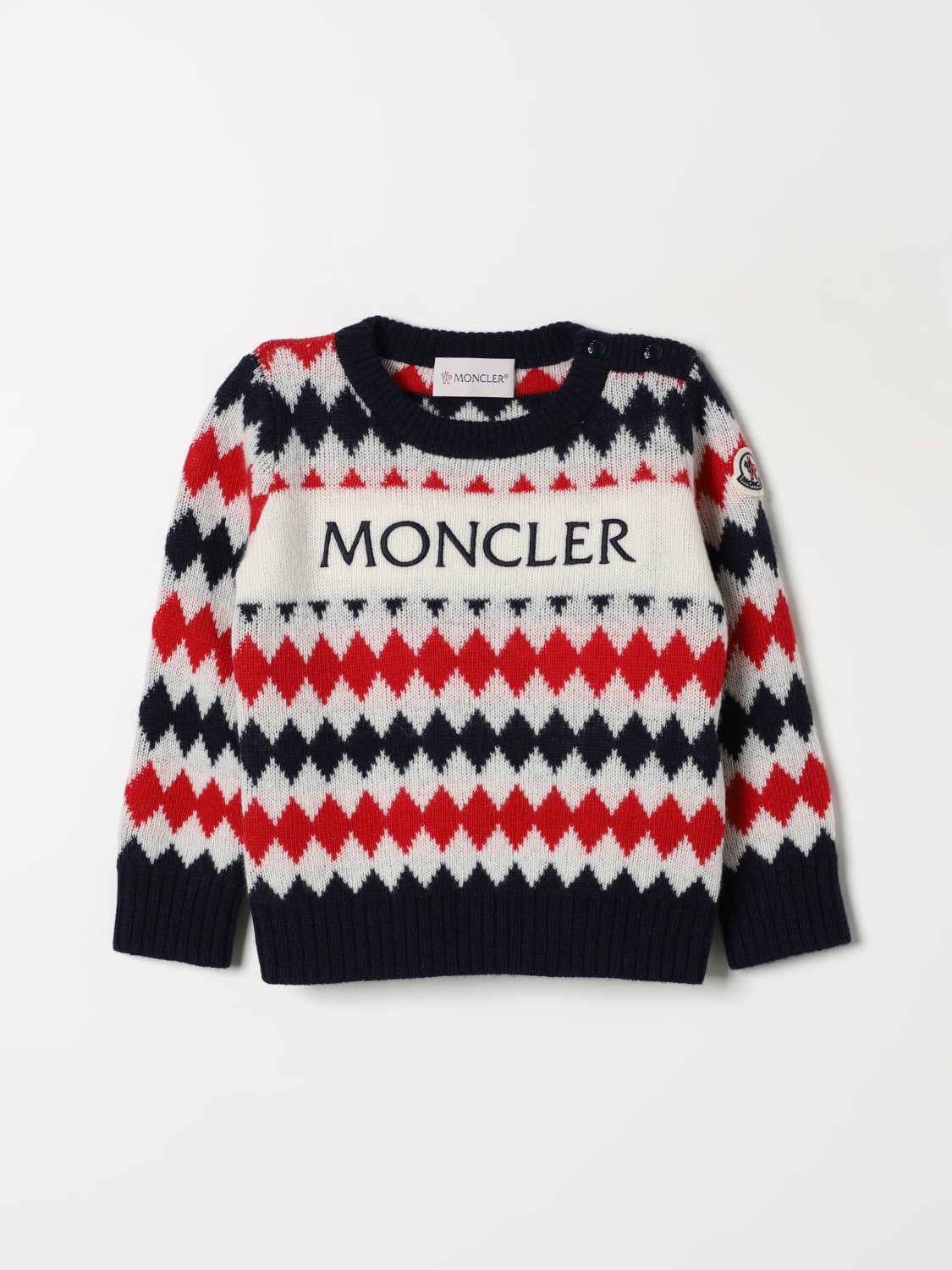 MONCLER СВИТЕР: Свитер Детское Moncler, Многоцветный - Img 1