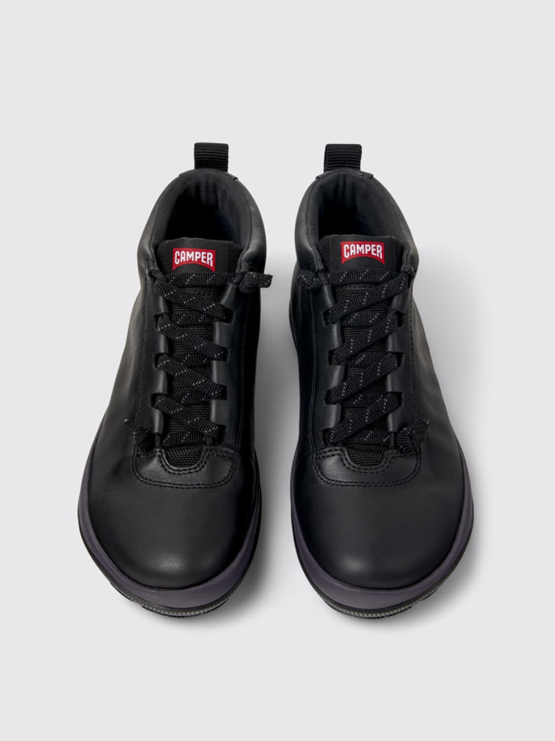 CAMPER: Flat ankle boots woman - Black | Camper flat ankle