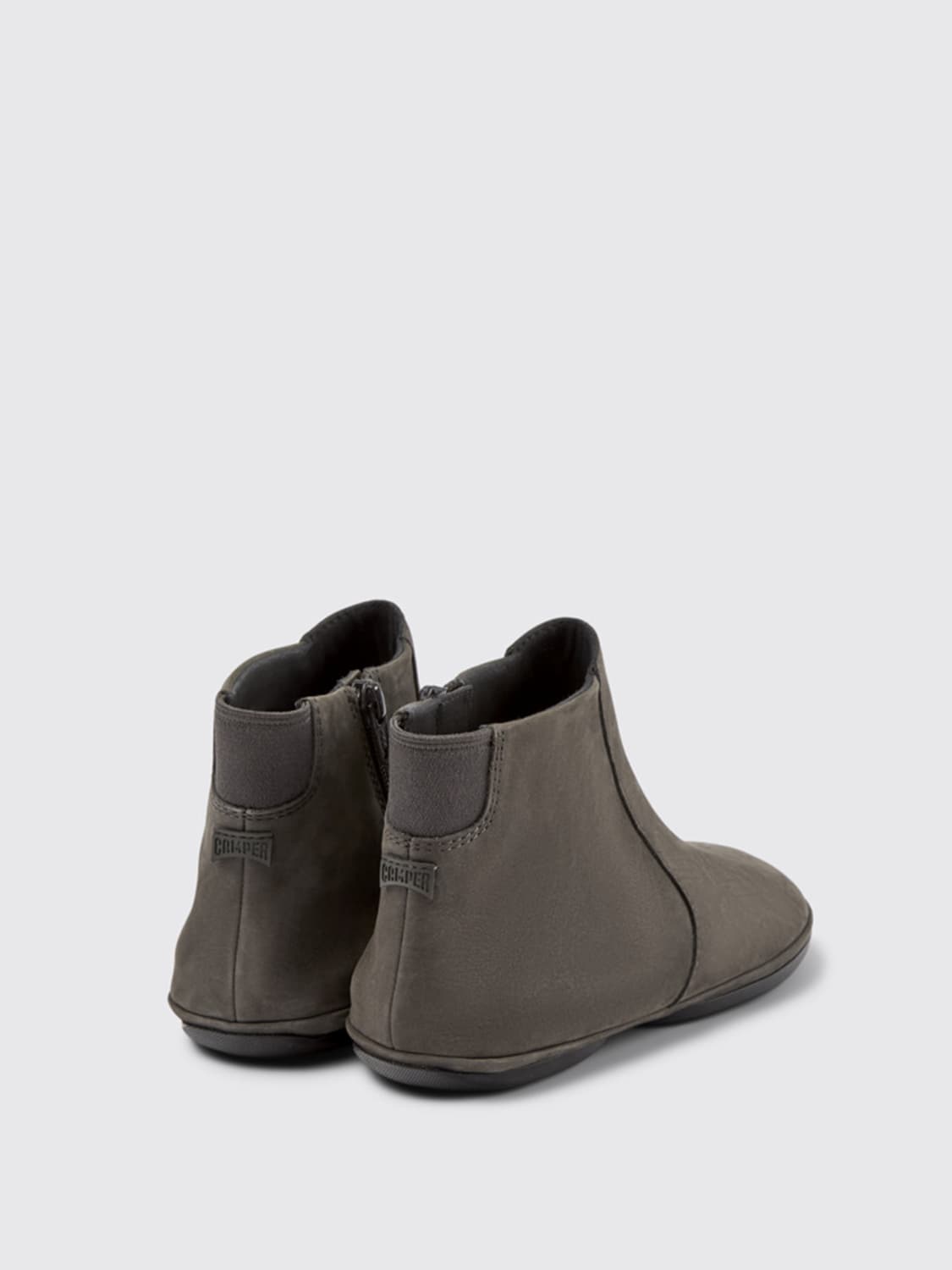 CAMPER FLAT ANKLE BOOTS: Flat ankle boots woman Camper, Grey - Img 3