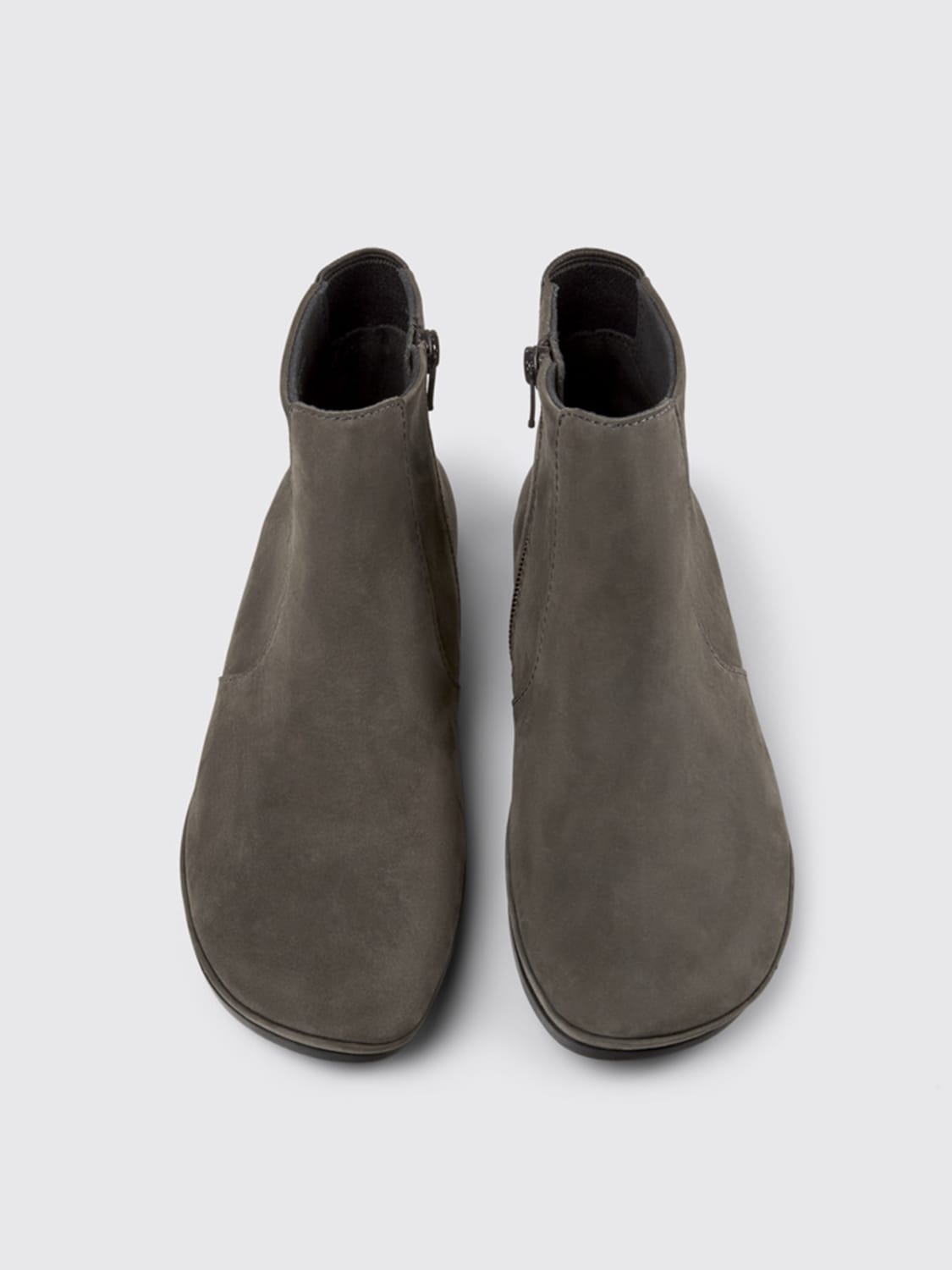 CAMPER FLAT ANKLE BOOTS: Flat ankle boots woman Camper, Grey - Img 4