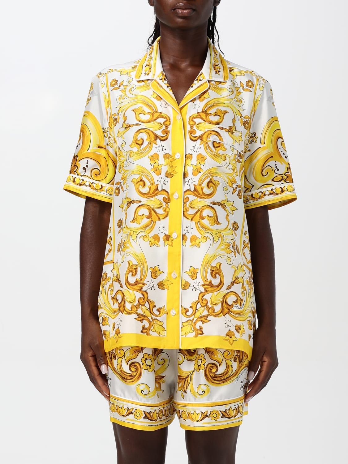 DOLCE & GABBANA SHIRT: Shirt woman Dolce & Gabbana, Yellow - Img 1